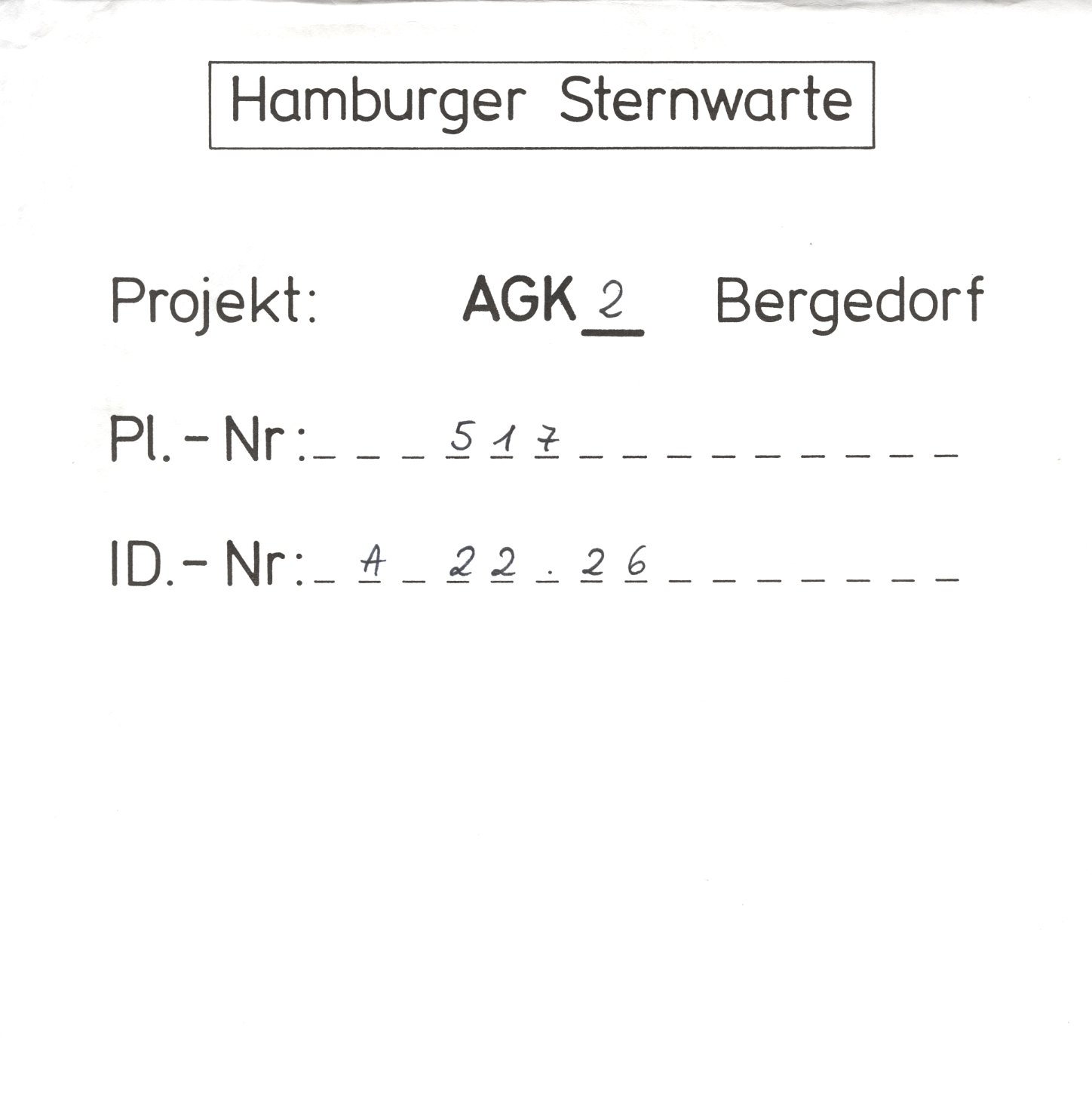 Plate envelope