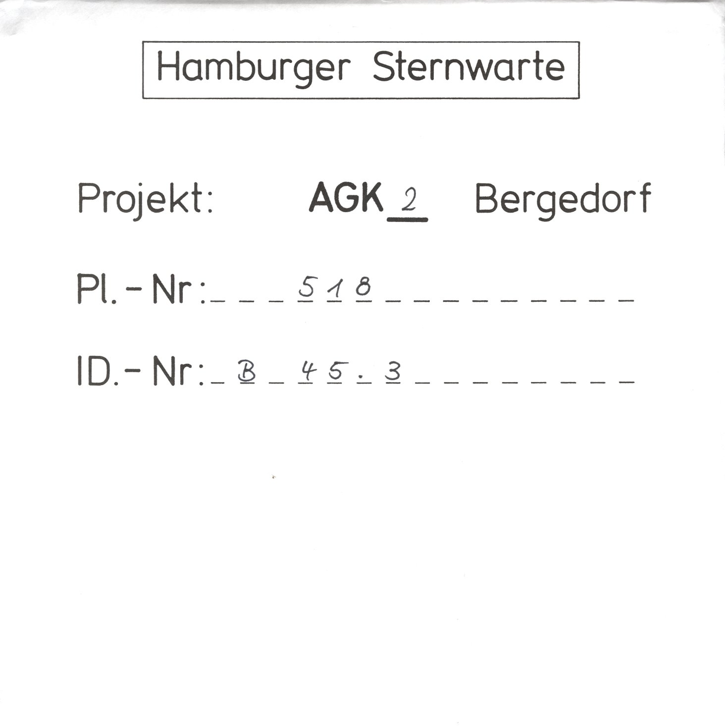 Plate envelope