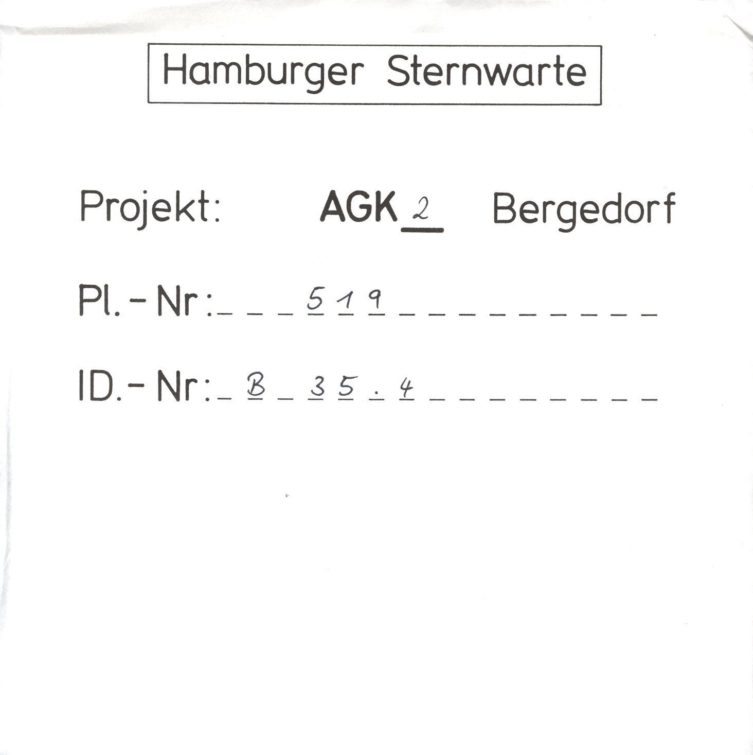 Plate envelope