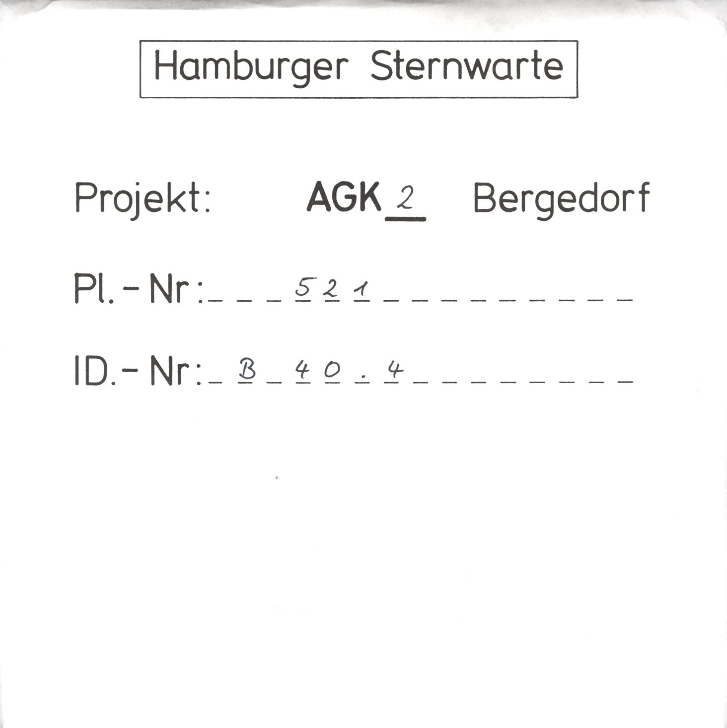 Plate envelope