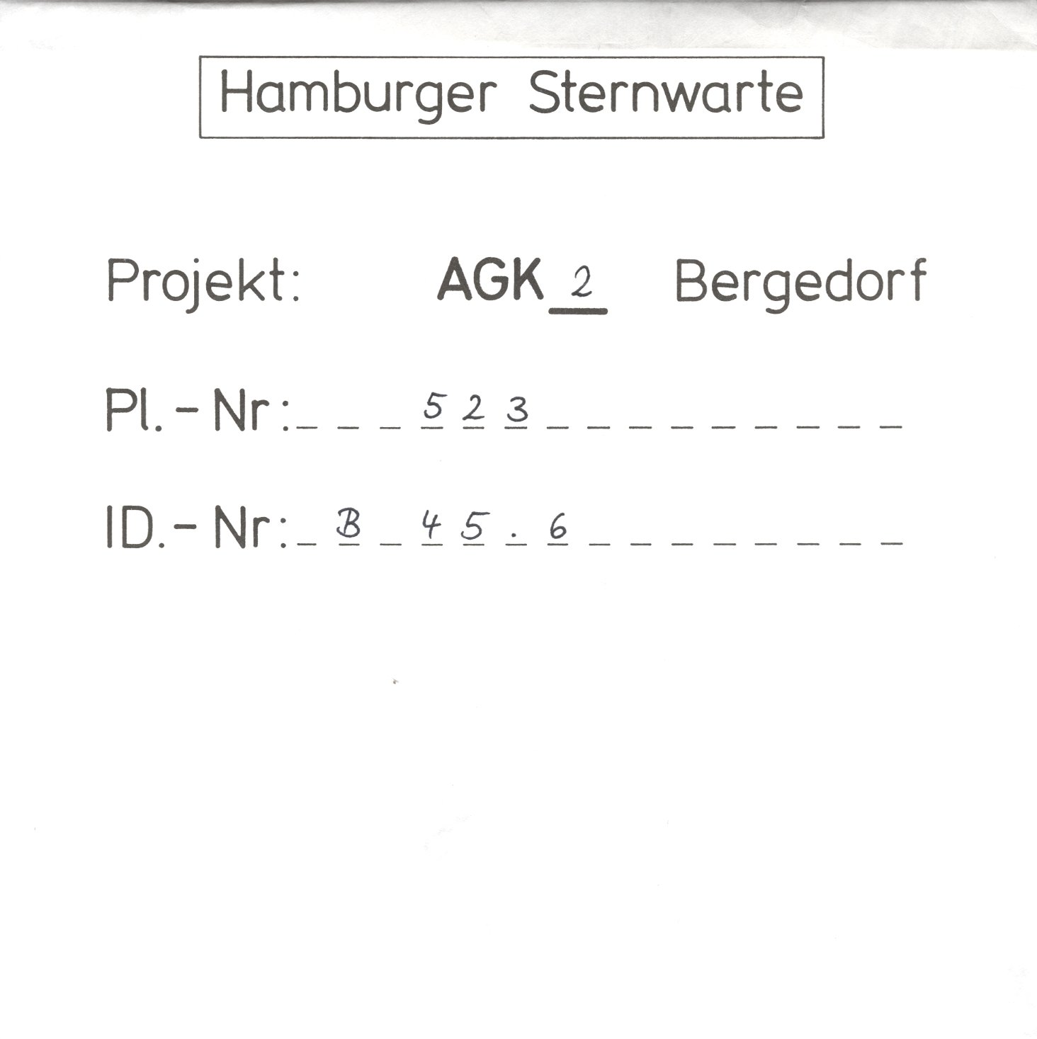 Plate envelope