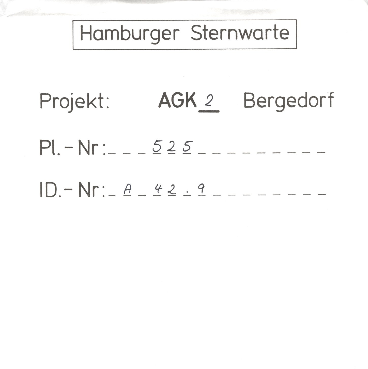 Plate envelope