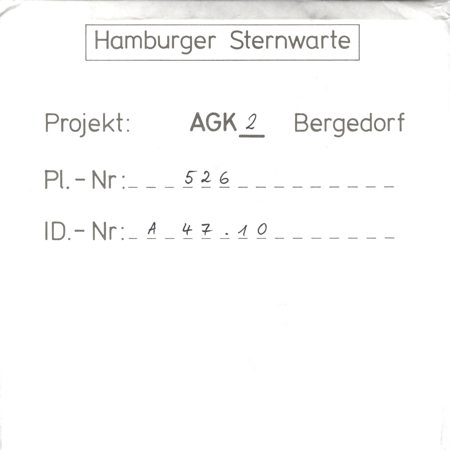 Plate envelope
