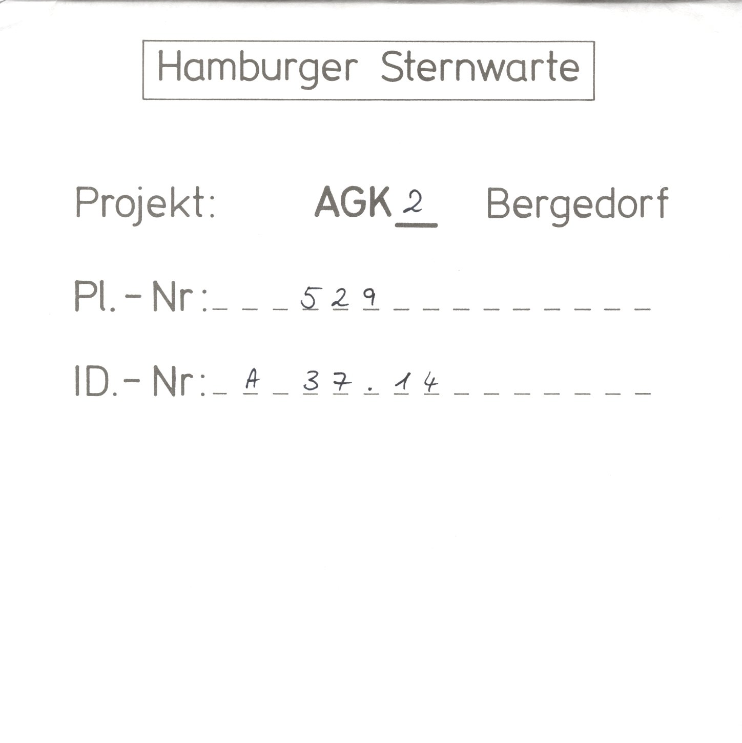 Plate envelope