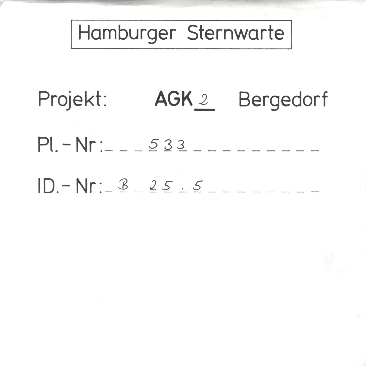Plate envelope