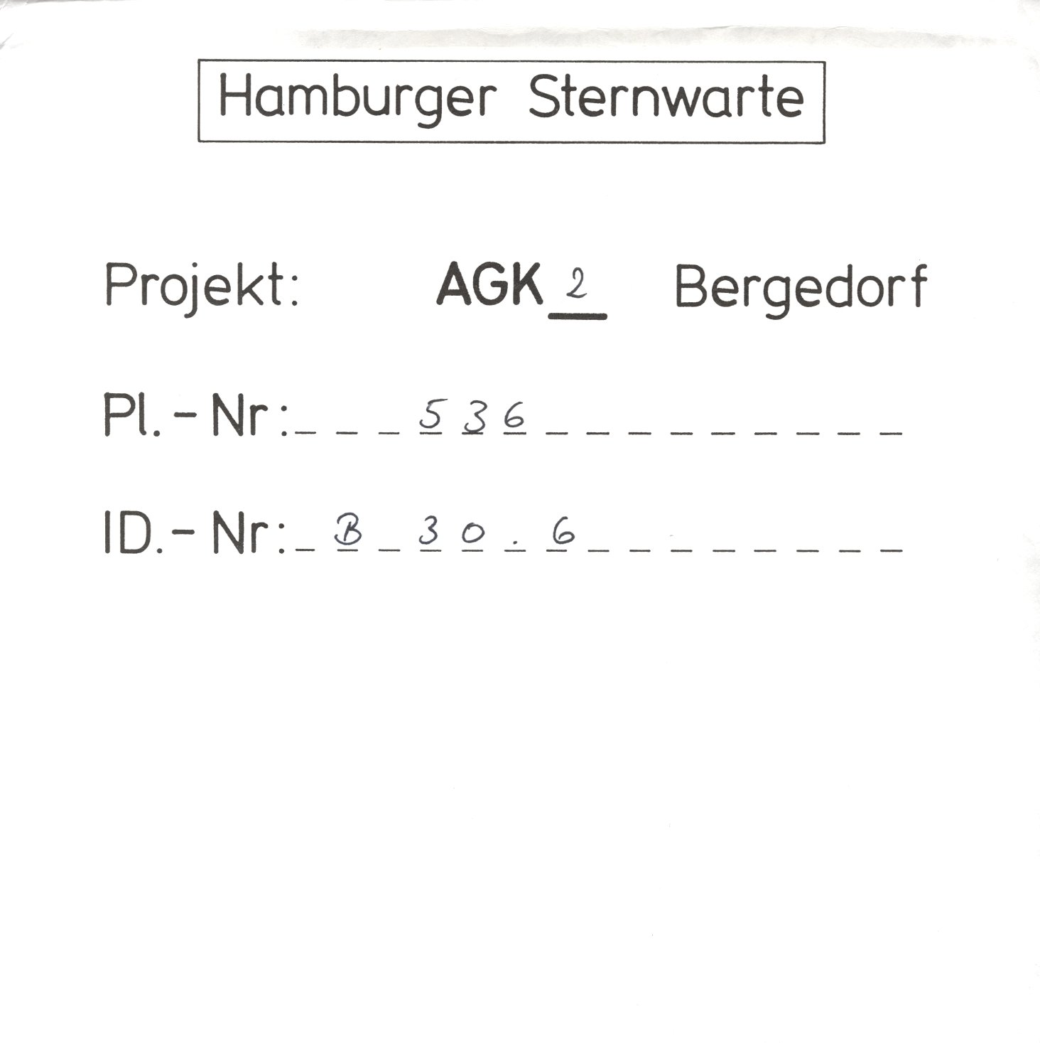Plate envelope