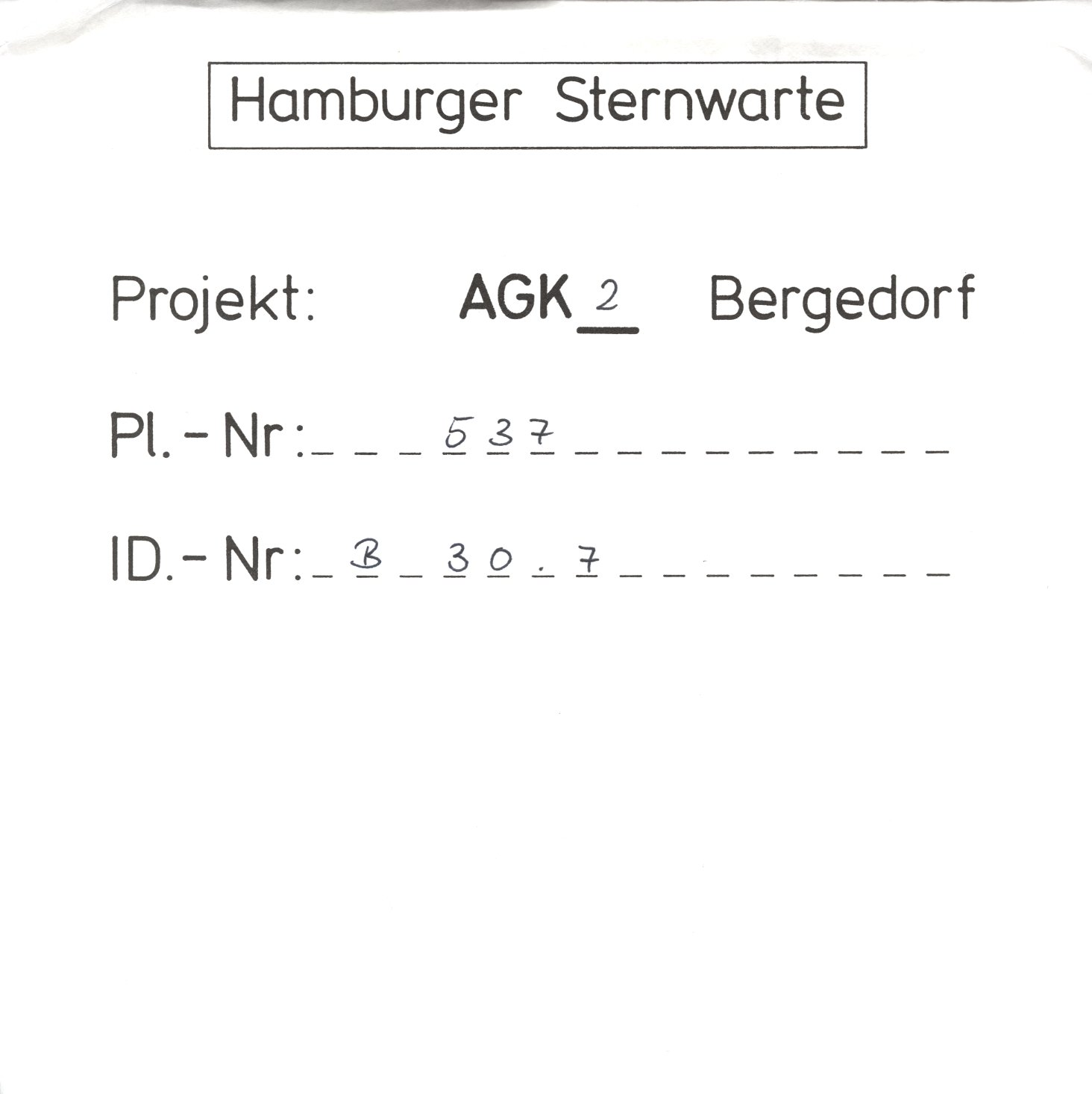 Plate envelope