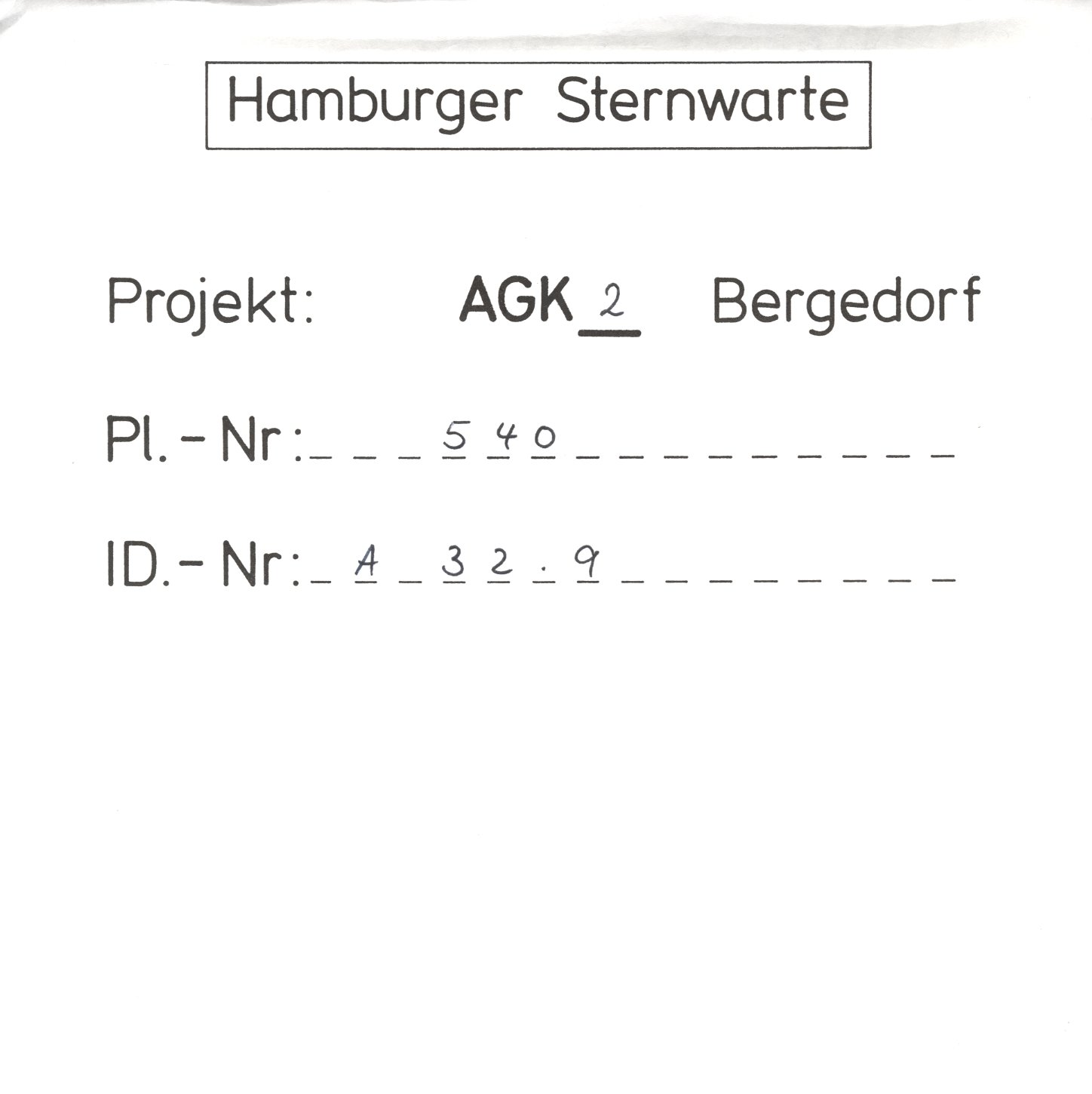Plate envelope