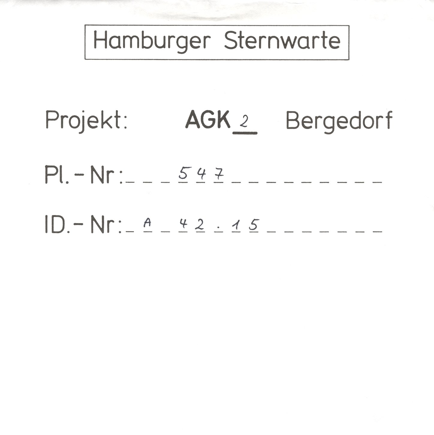 Plate envelope