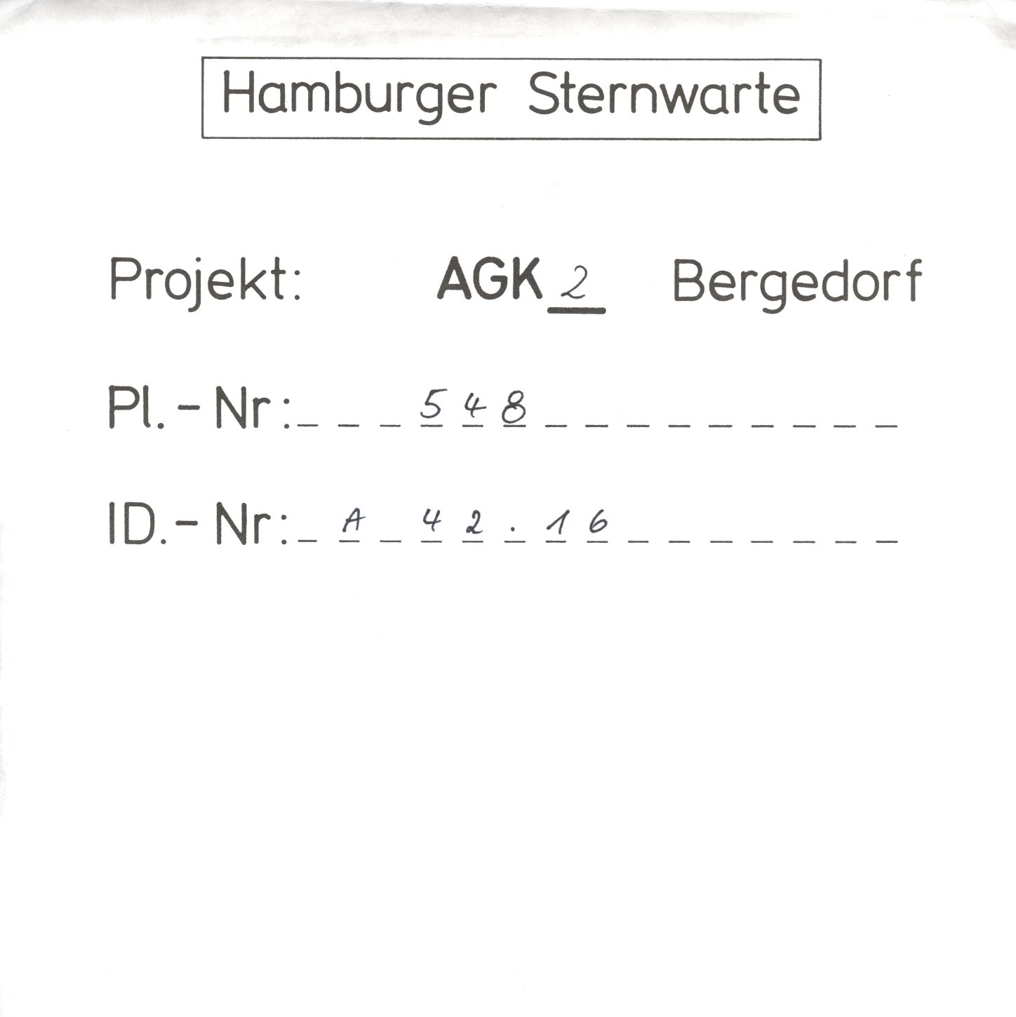 Plate envelope