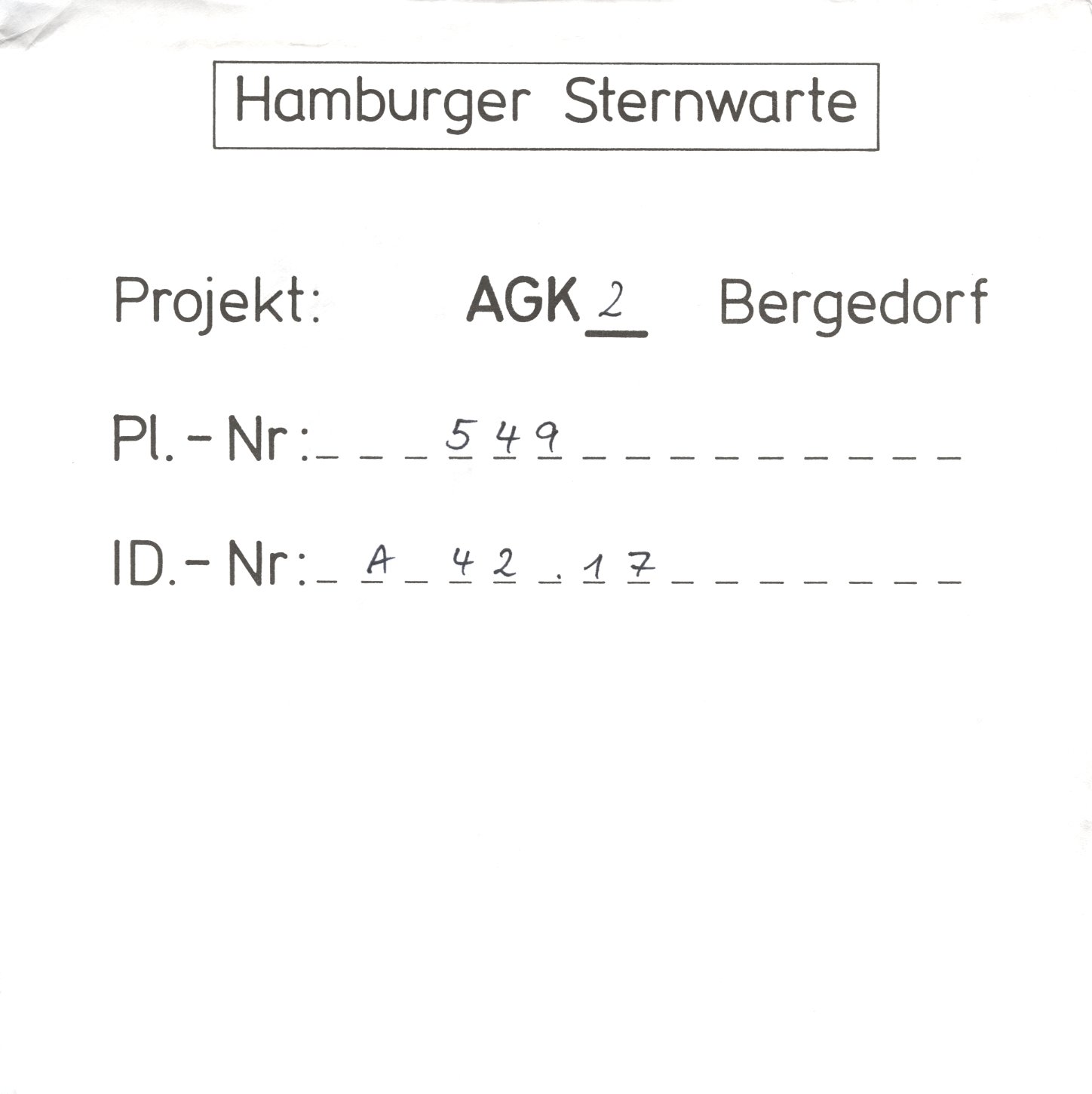 Plate envelope