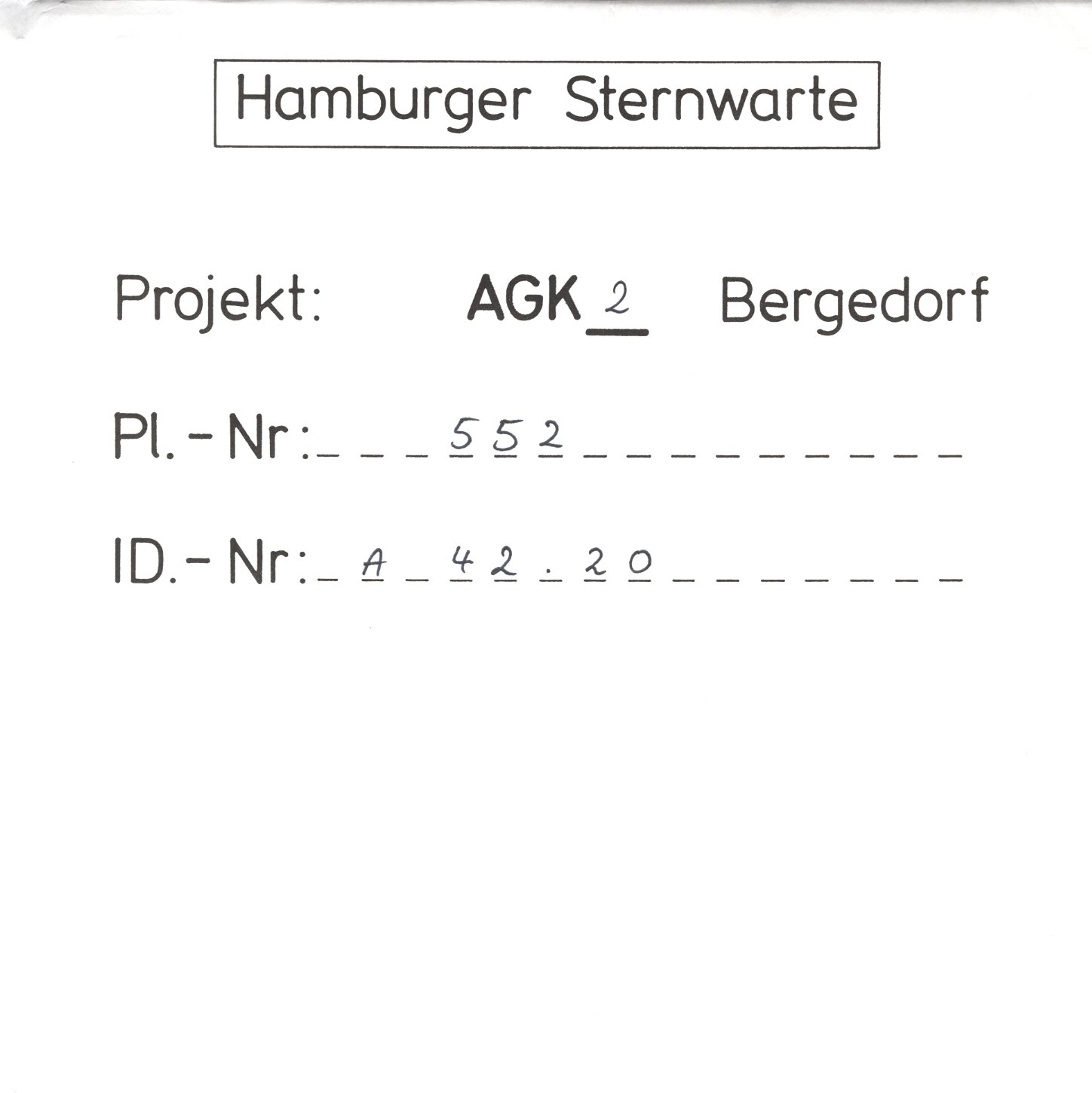 Plate envelope