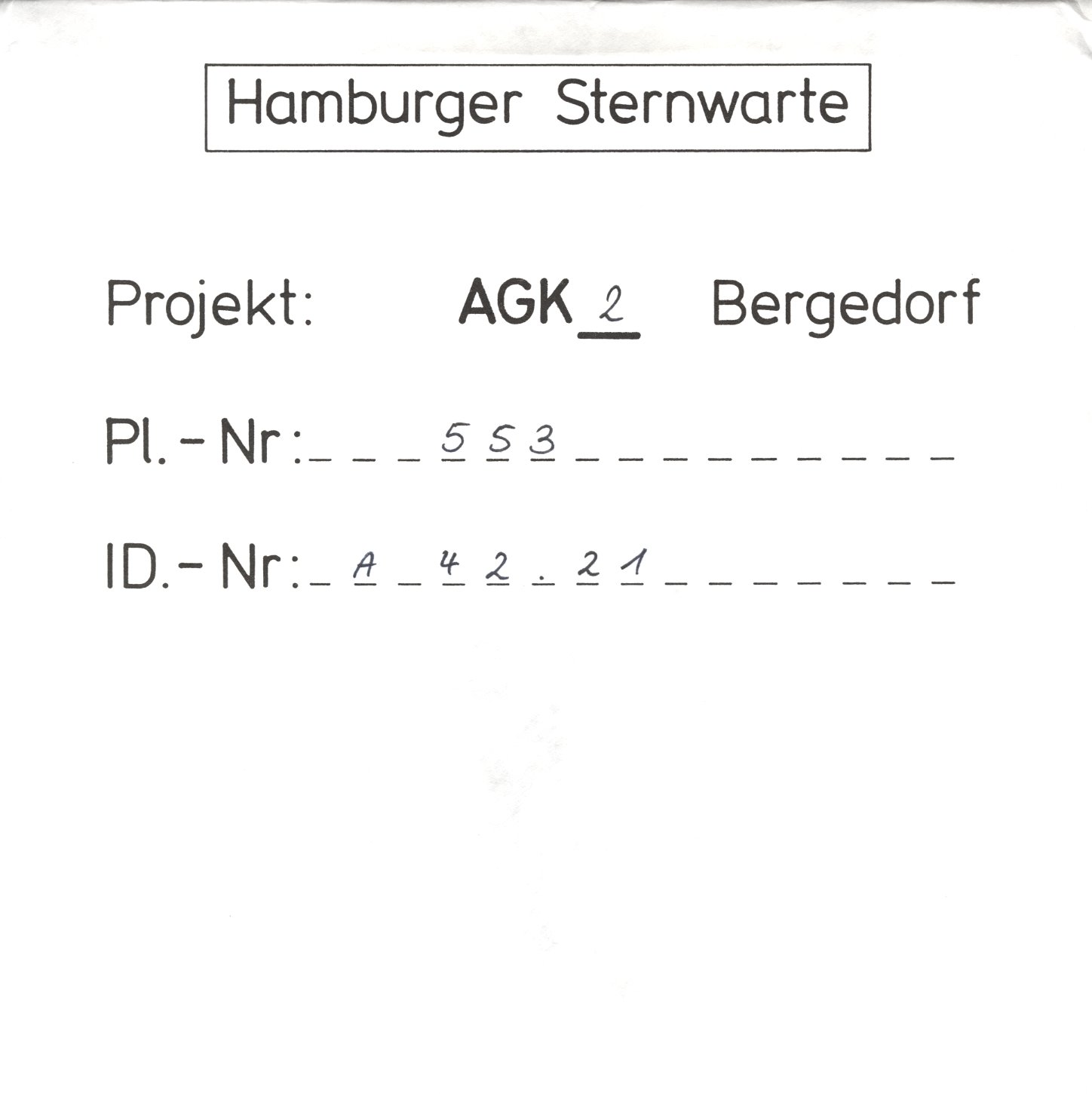 Plate envelope