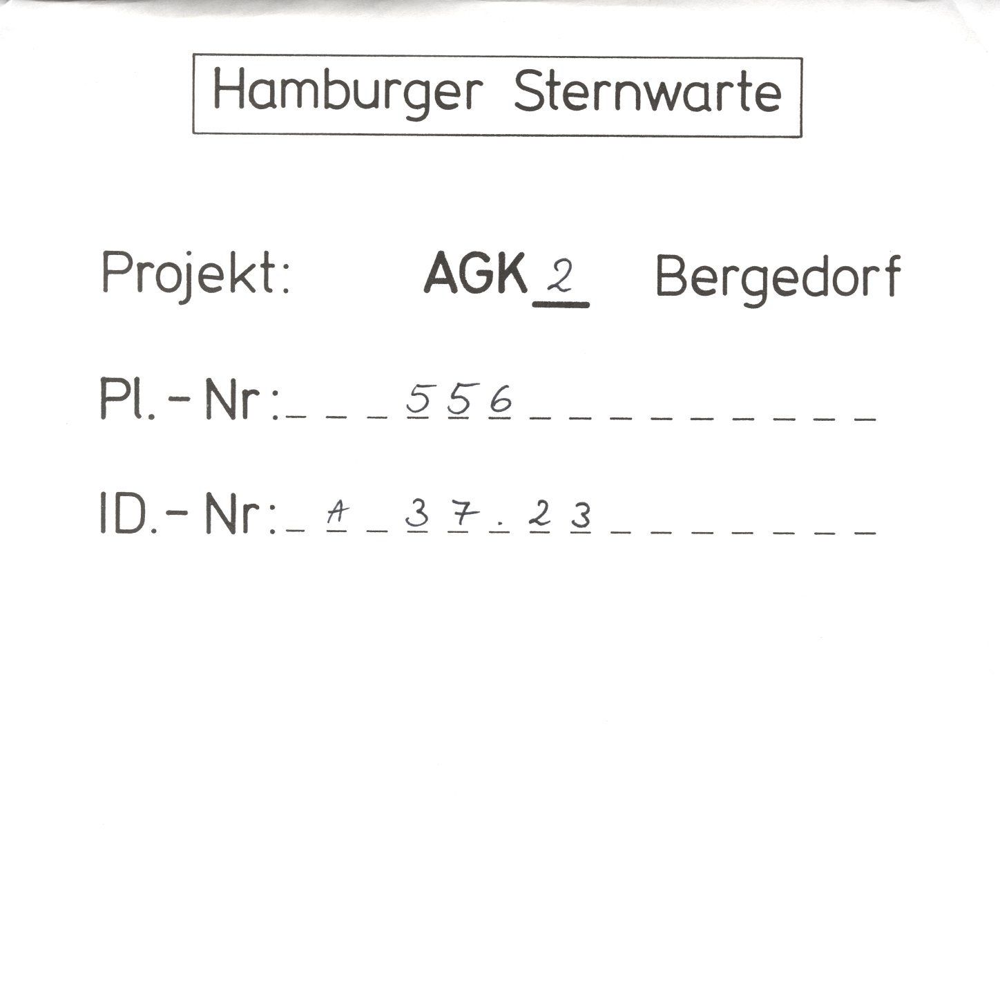 Plate envelope
