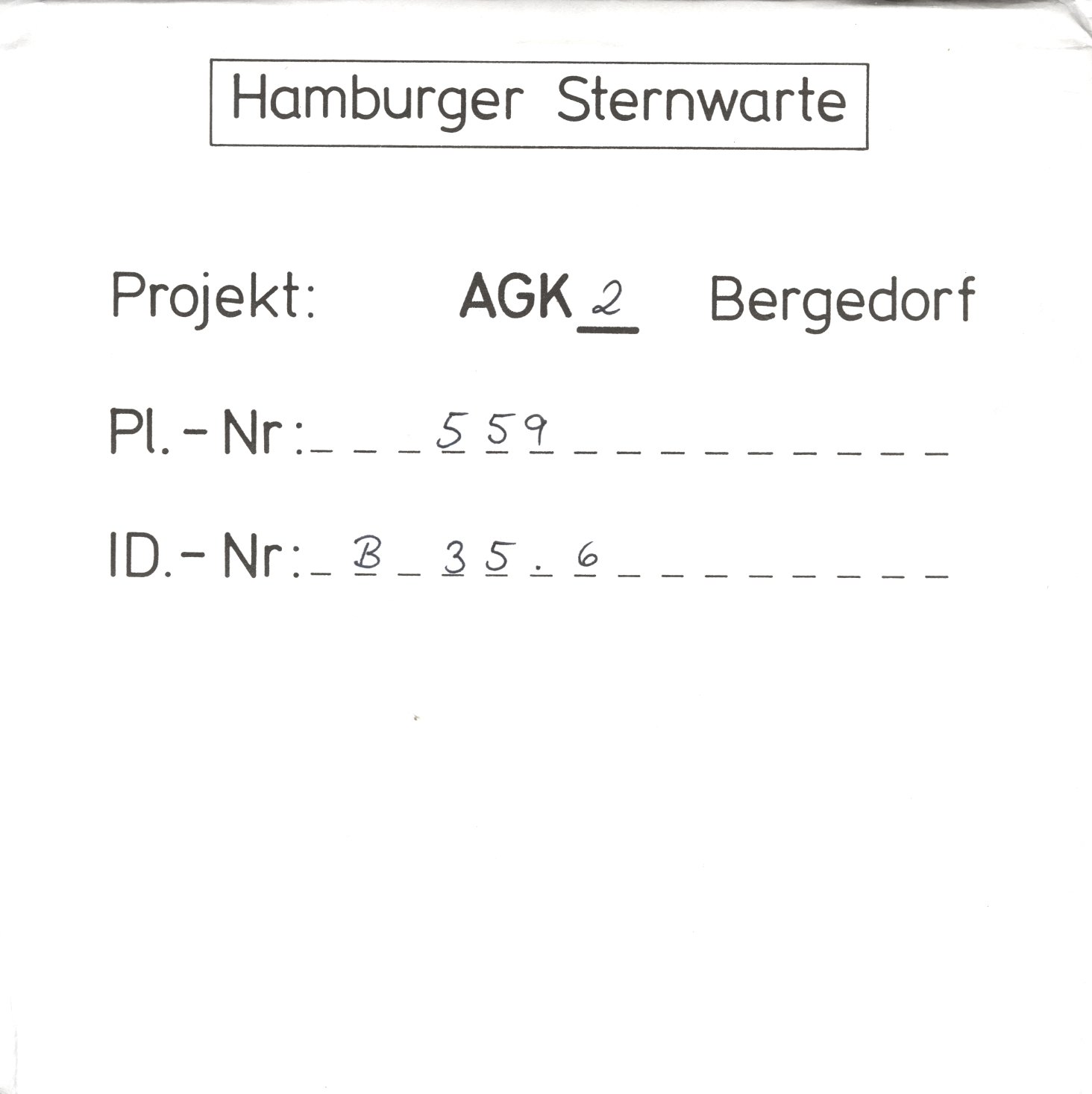 Plate envelope