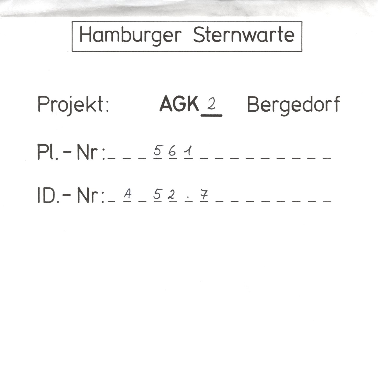 Plate envelope