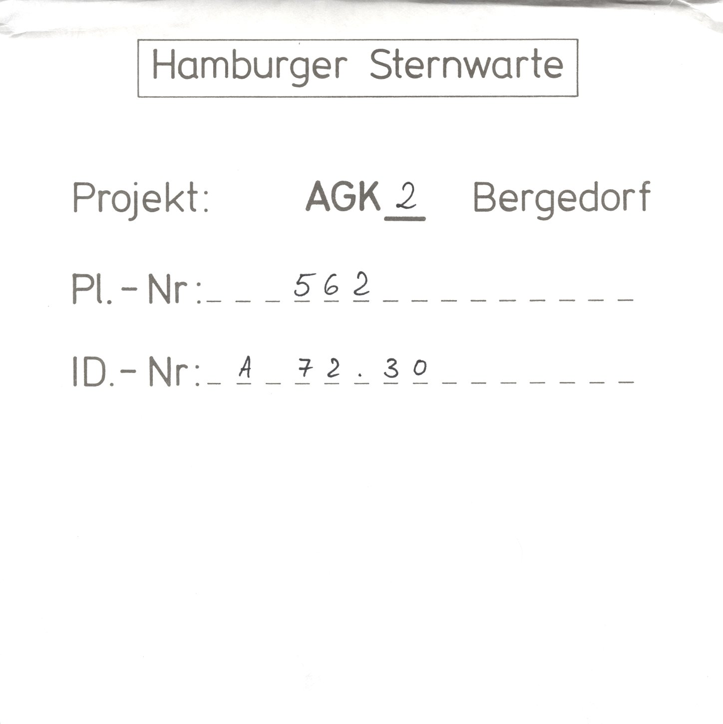 Plate envelope