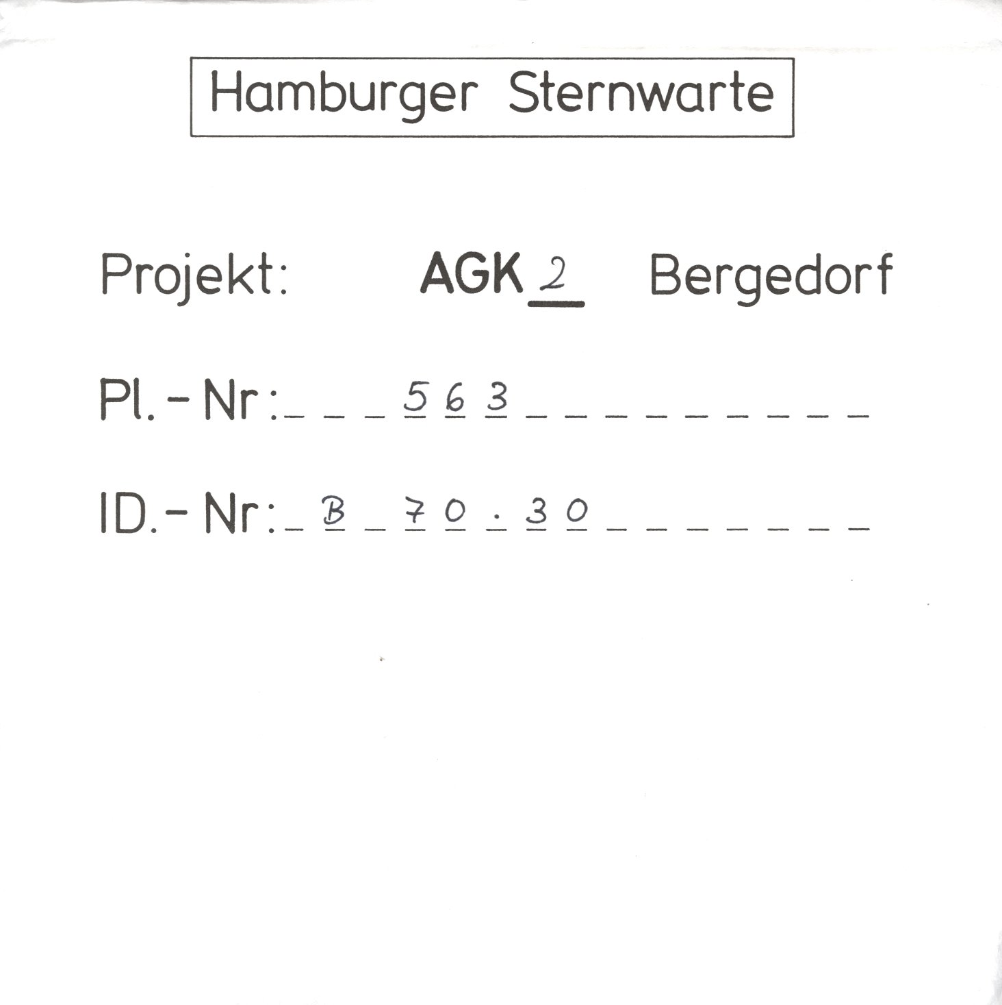 Plate envelope