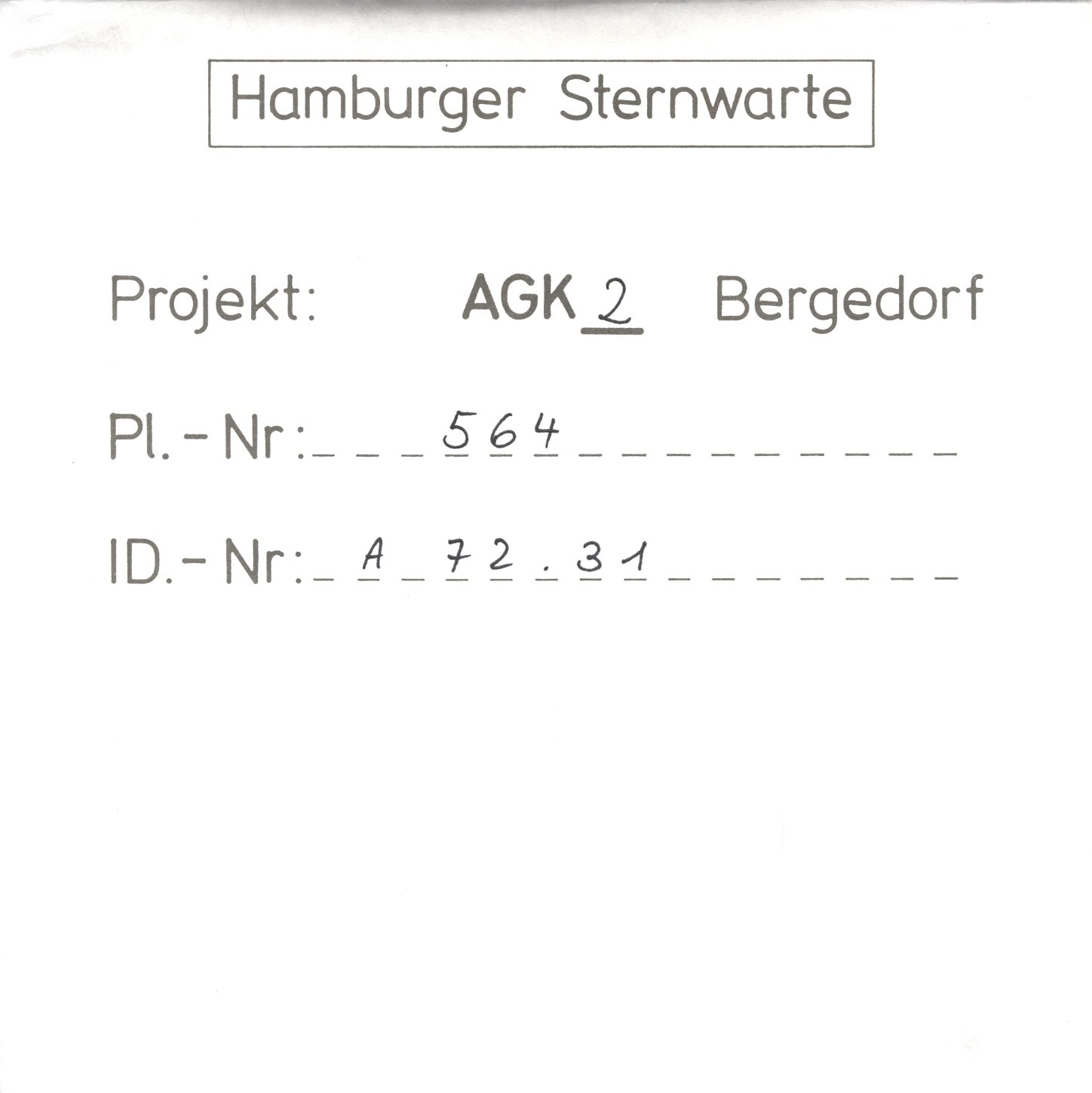 Plate envelope