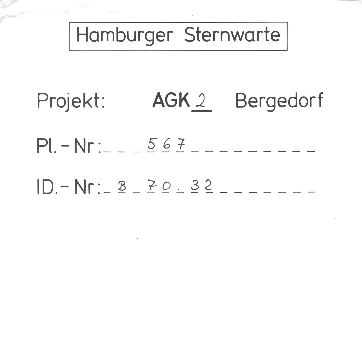 Plate envelope