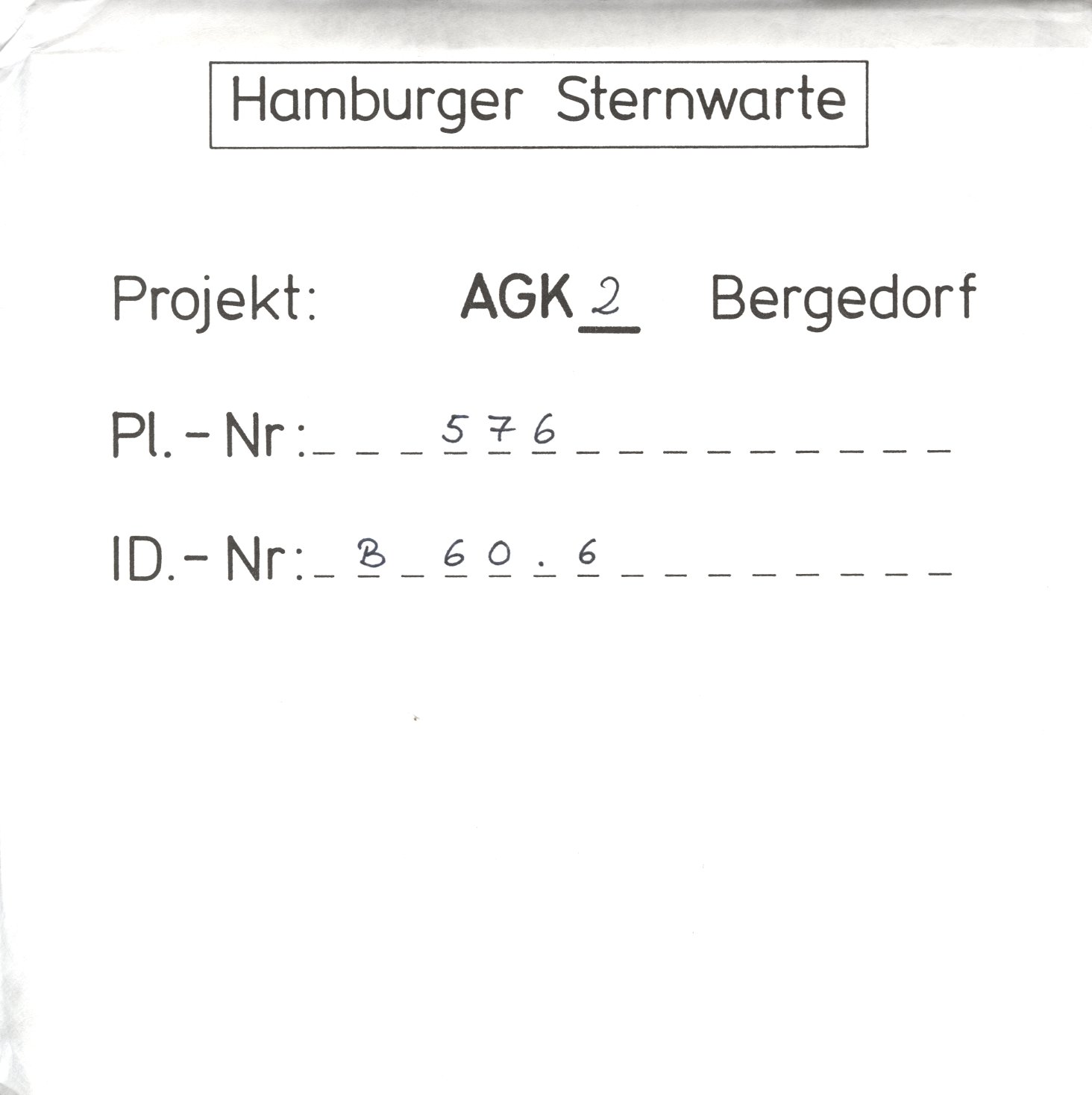 Plate envelope