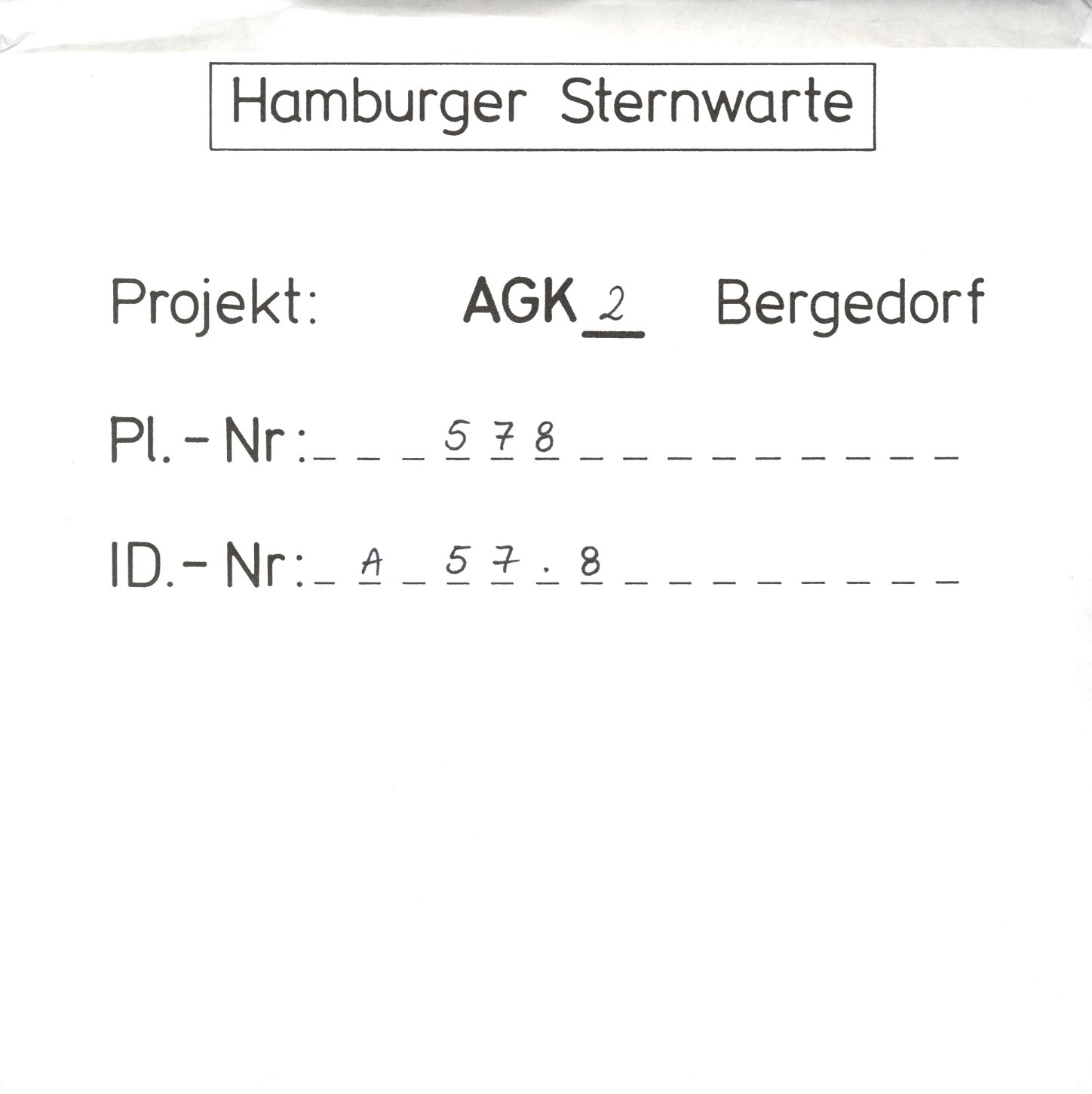 Plate envelope