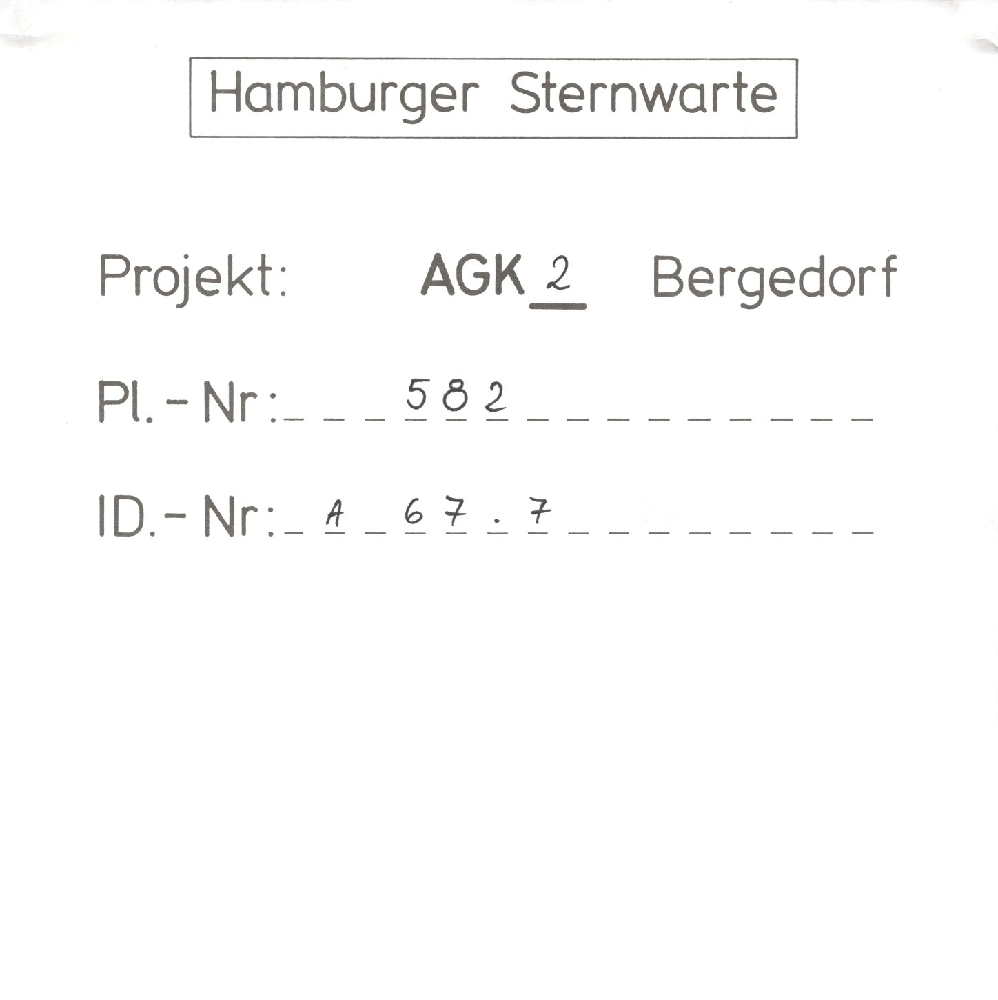 Plate envelope