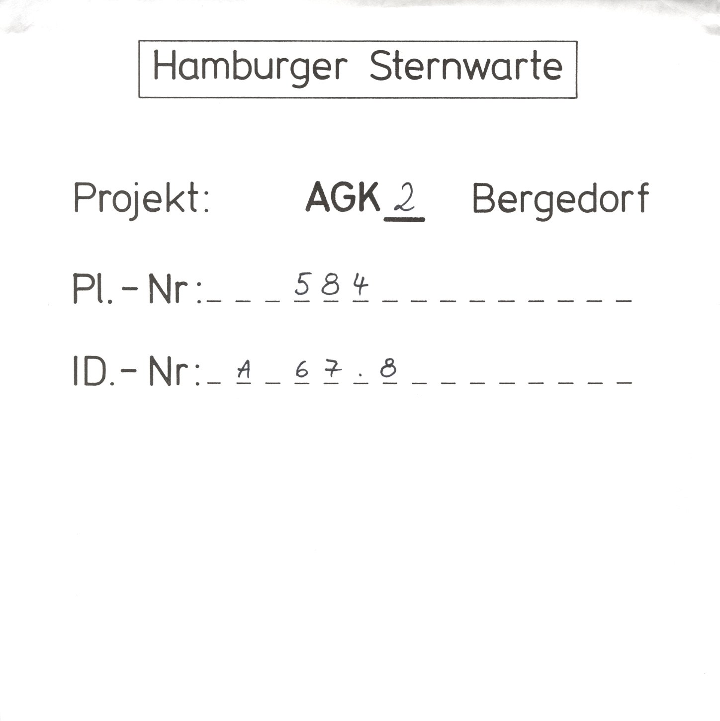 Plate envelope
