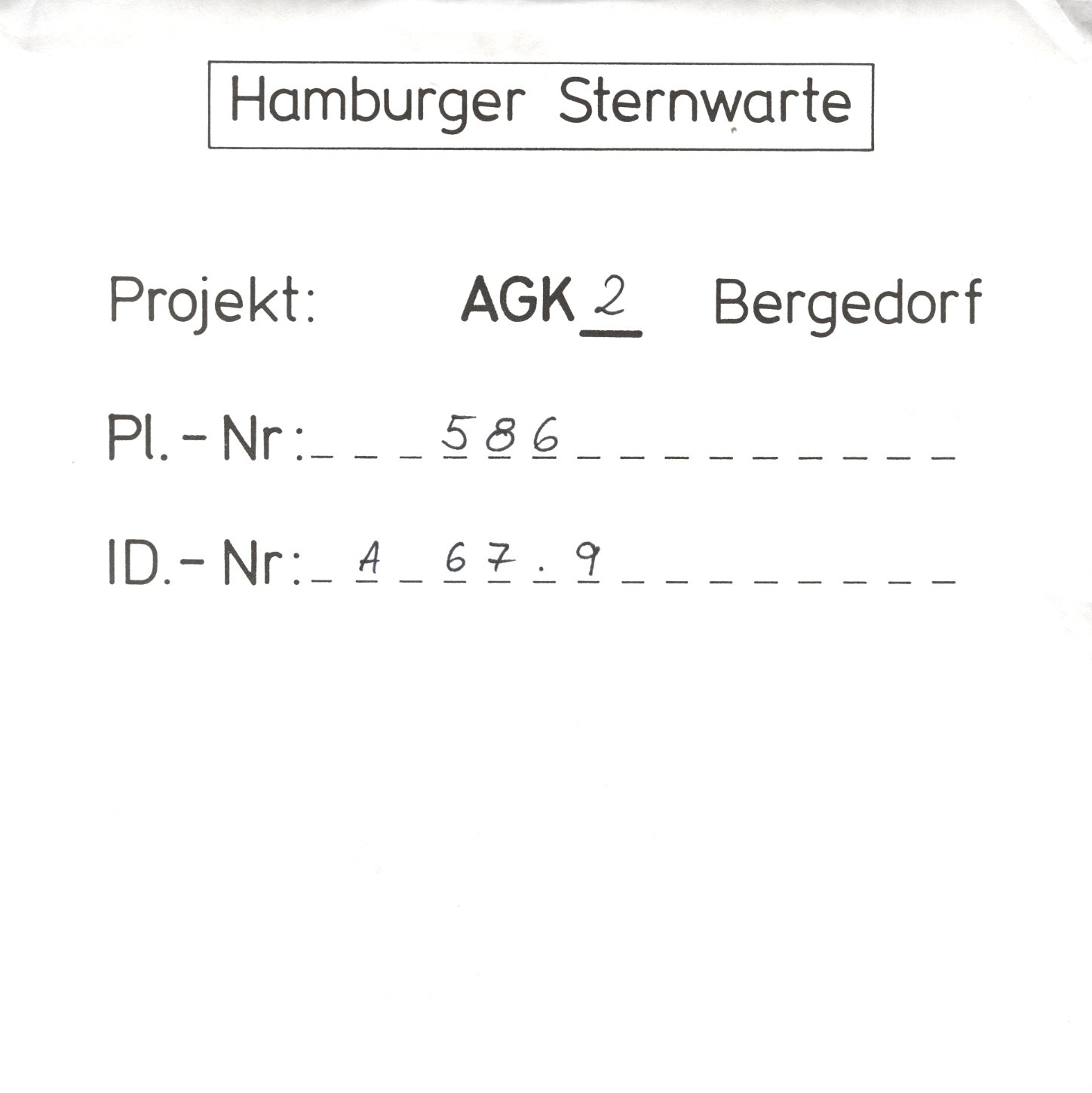 Plate envelope