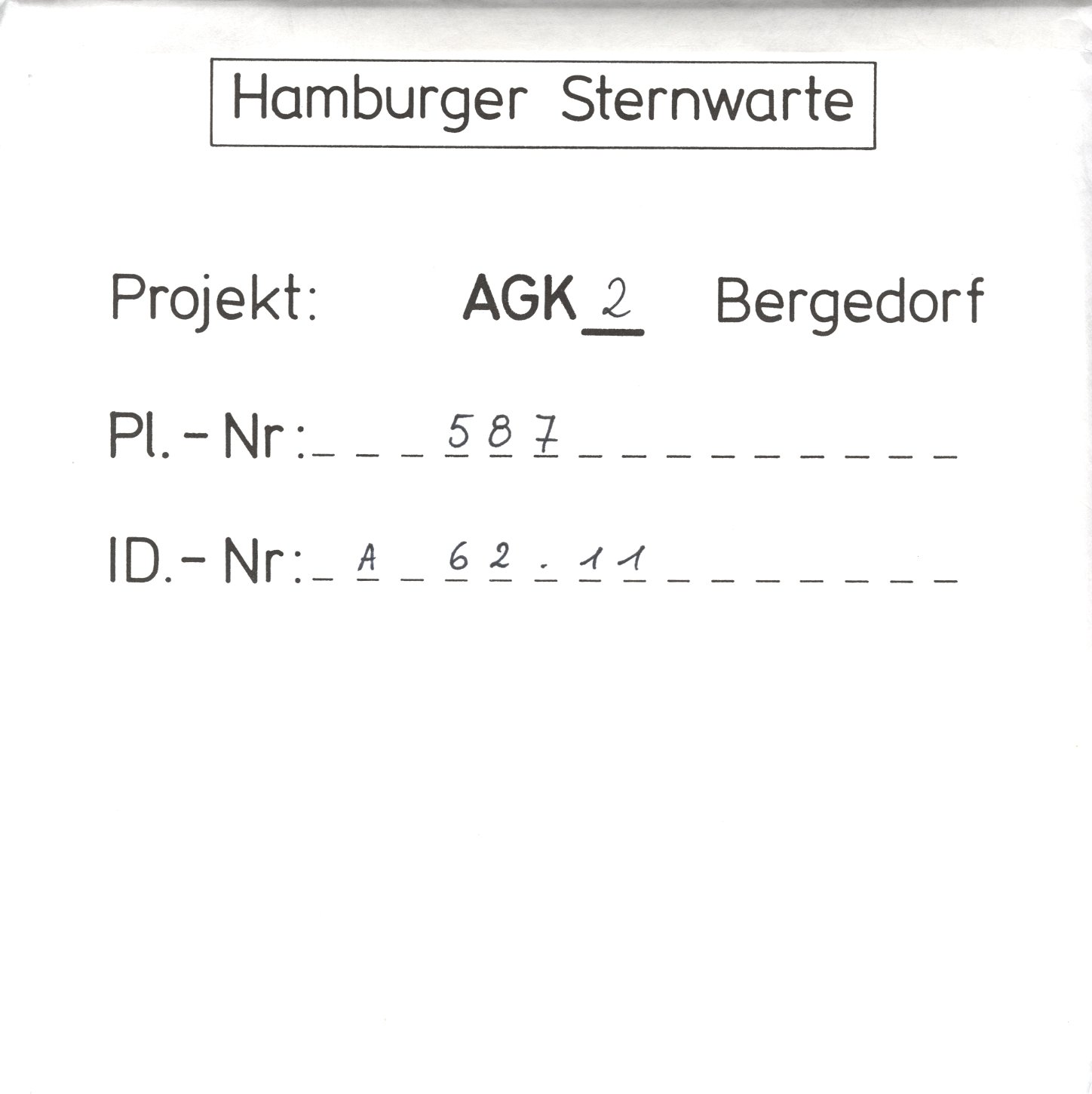 Plate envelope
