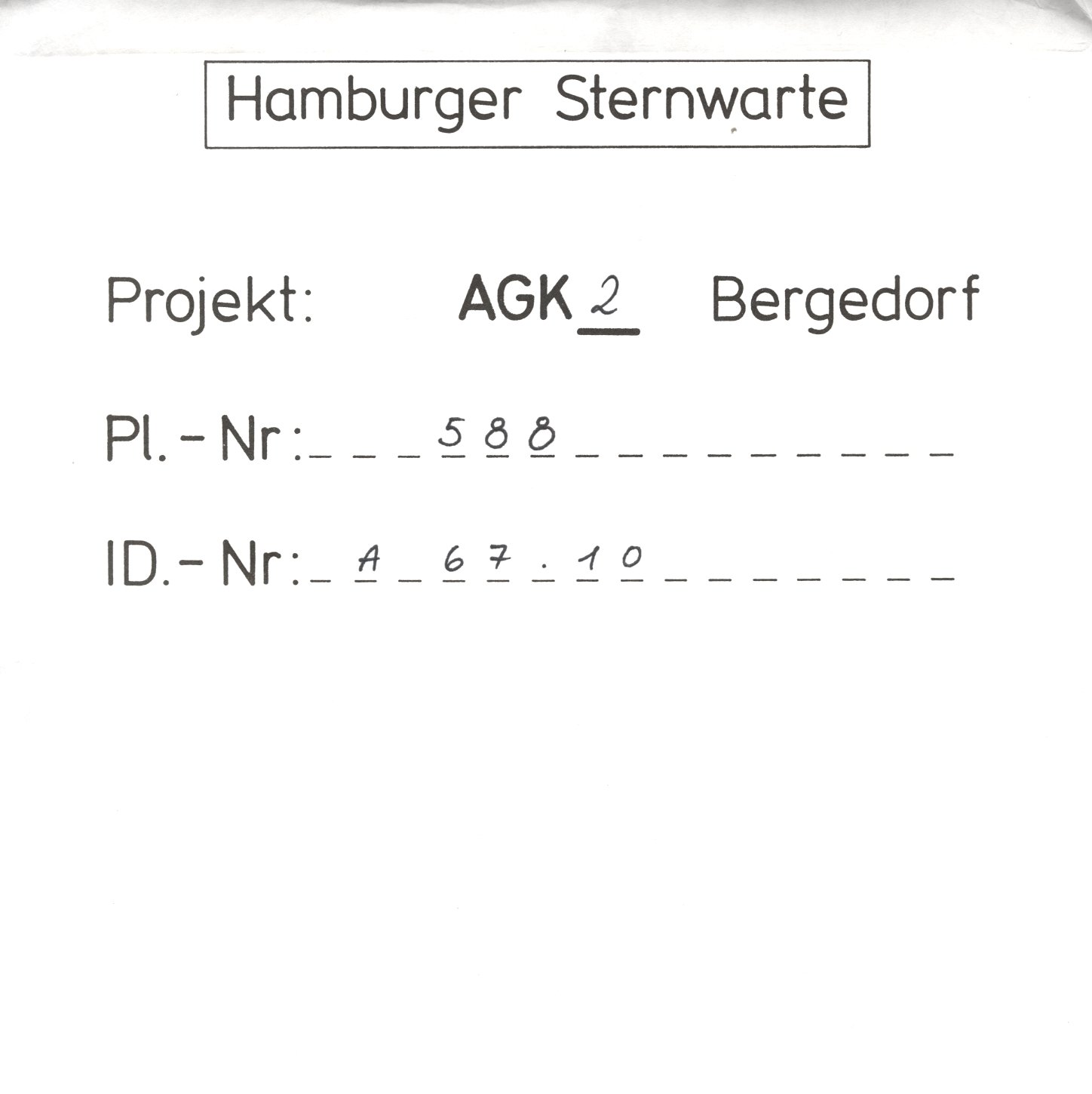 Plate envelope