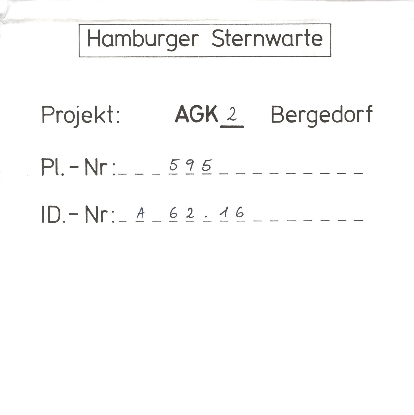 Plate envelope