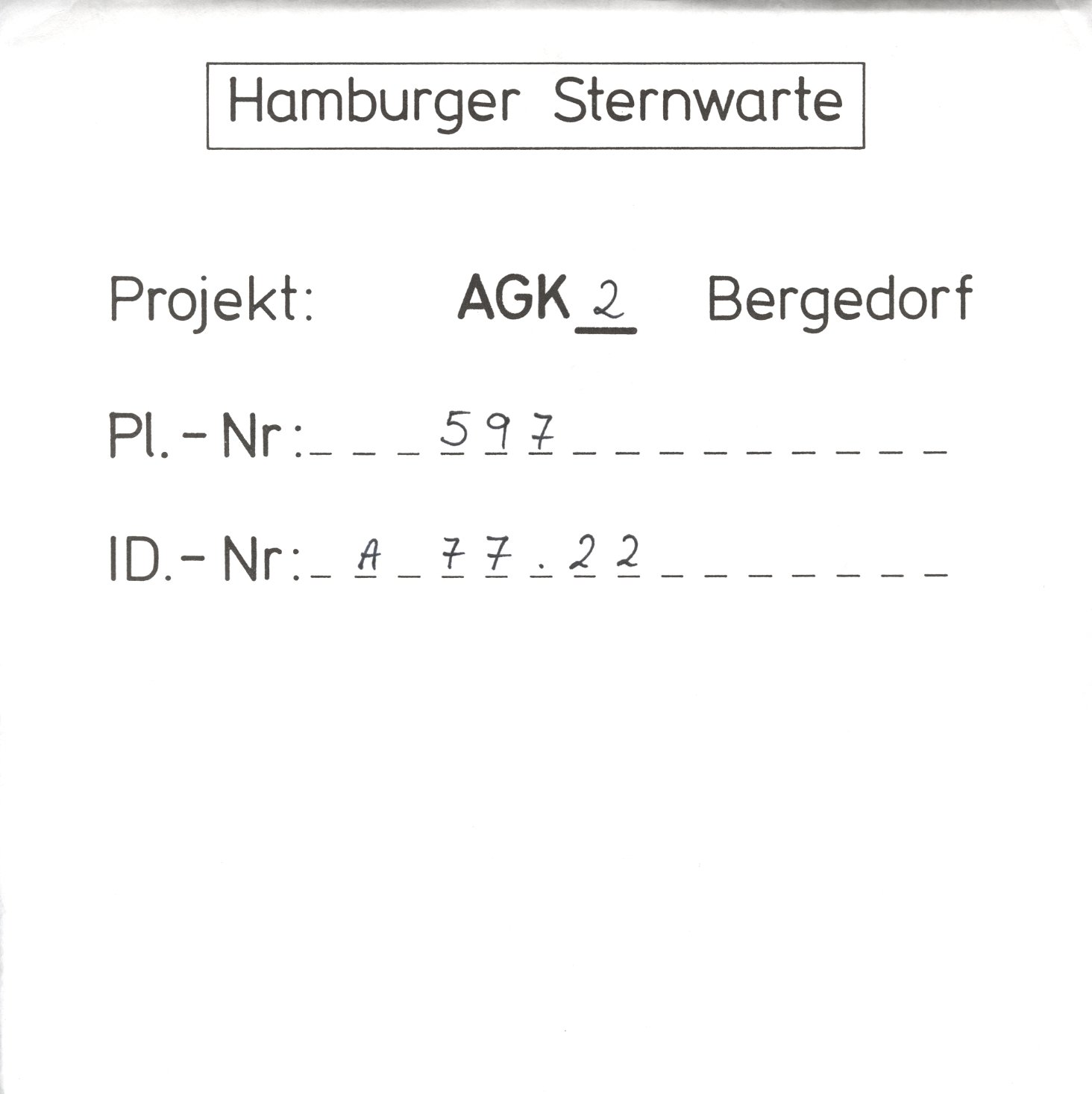 Plate envelope
