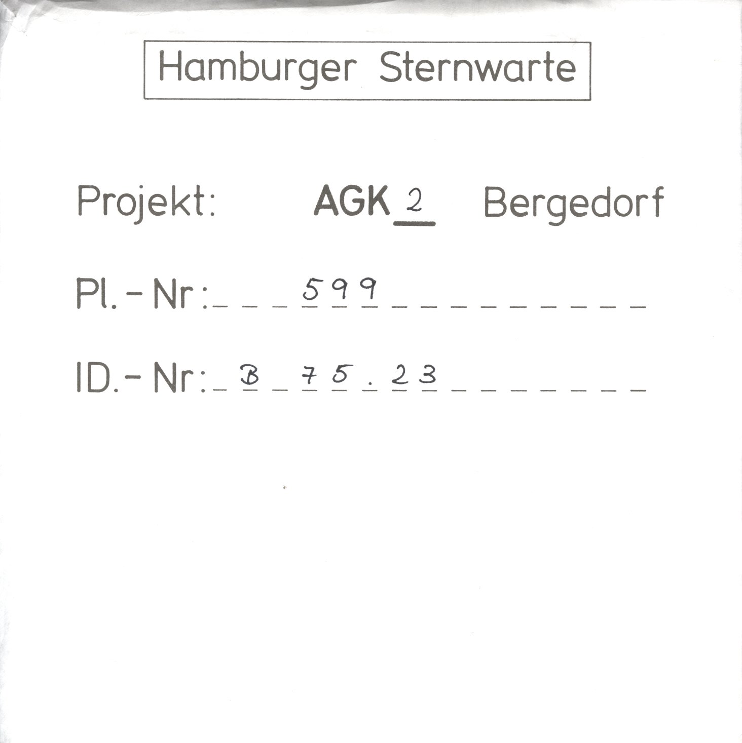Plate envelope