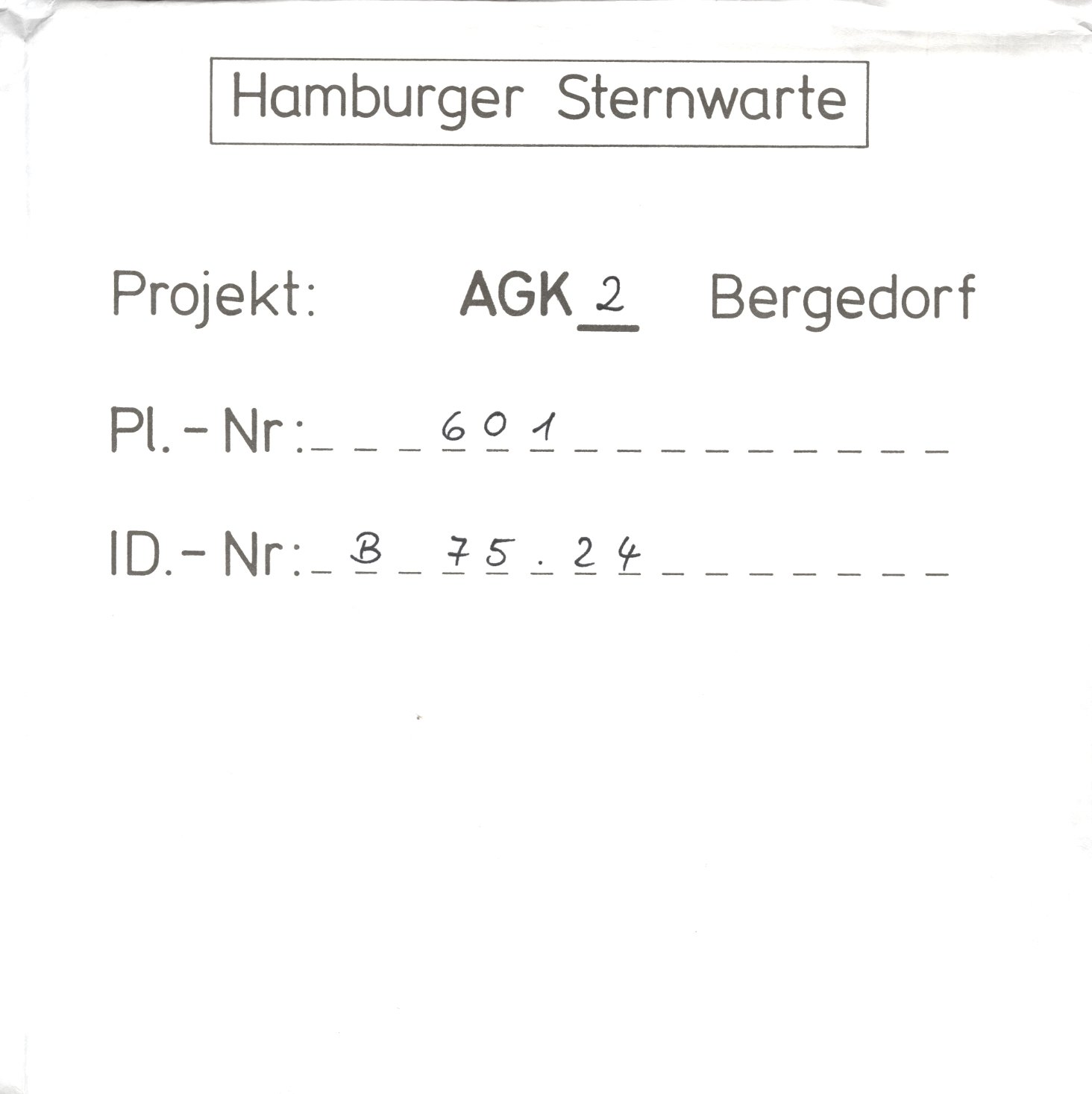 Plate envelope
