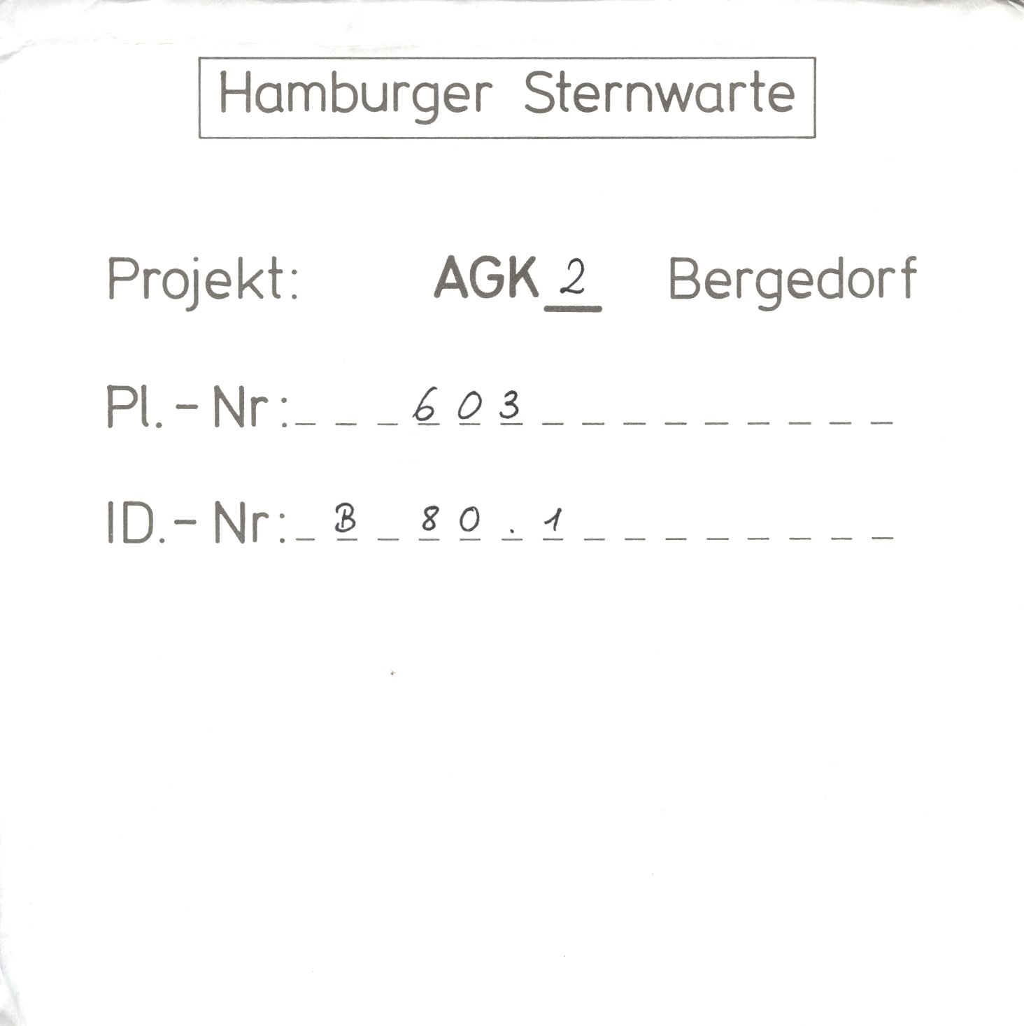Plate envelope