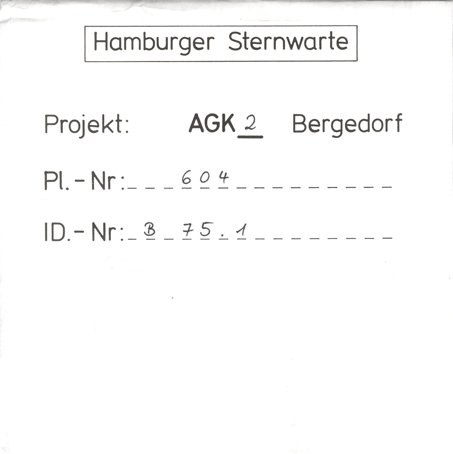 Plate envelope