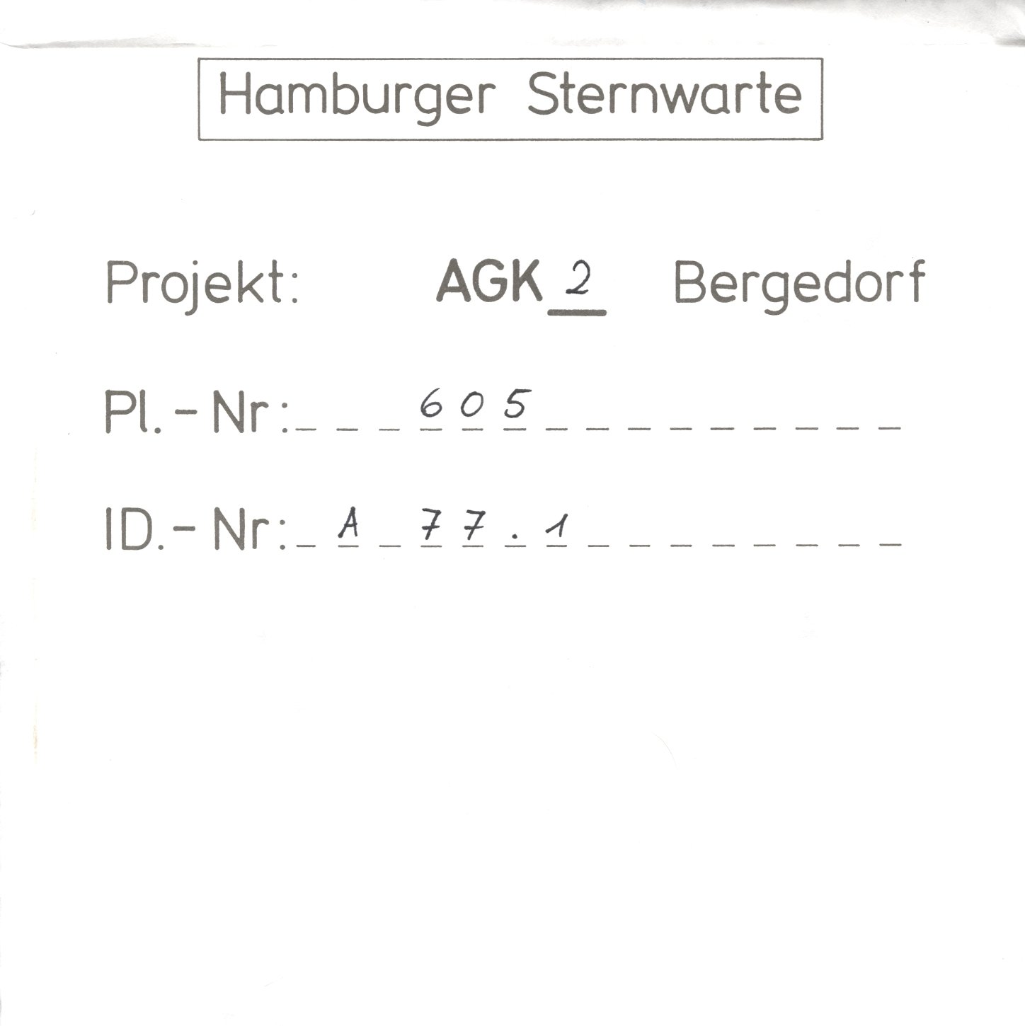 Plate envelope
