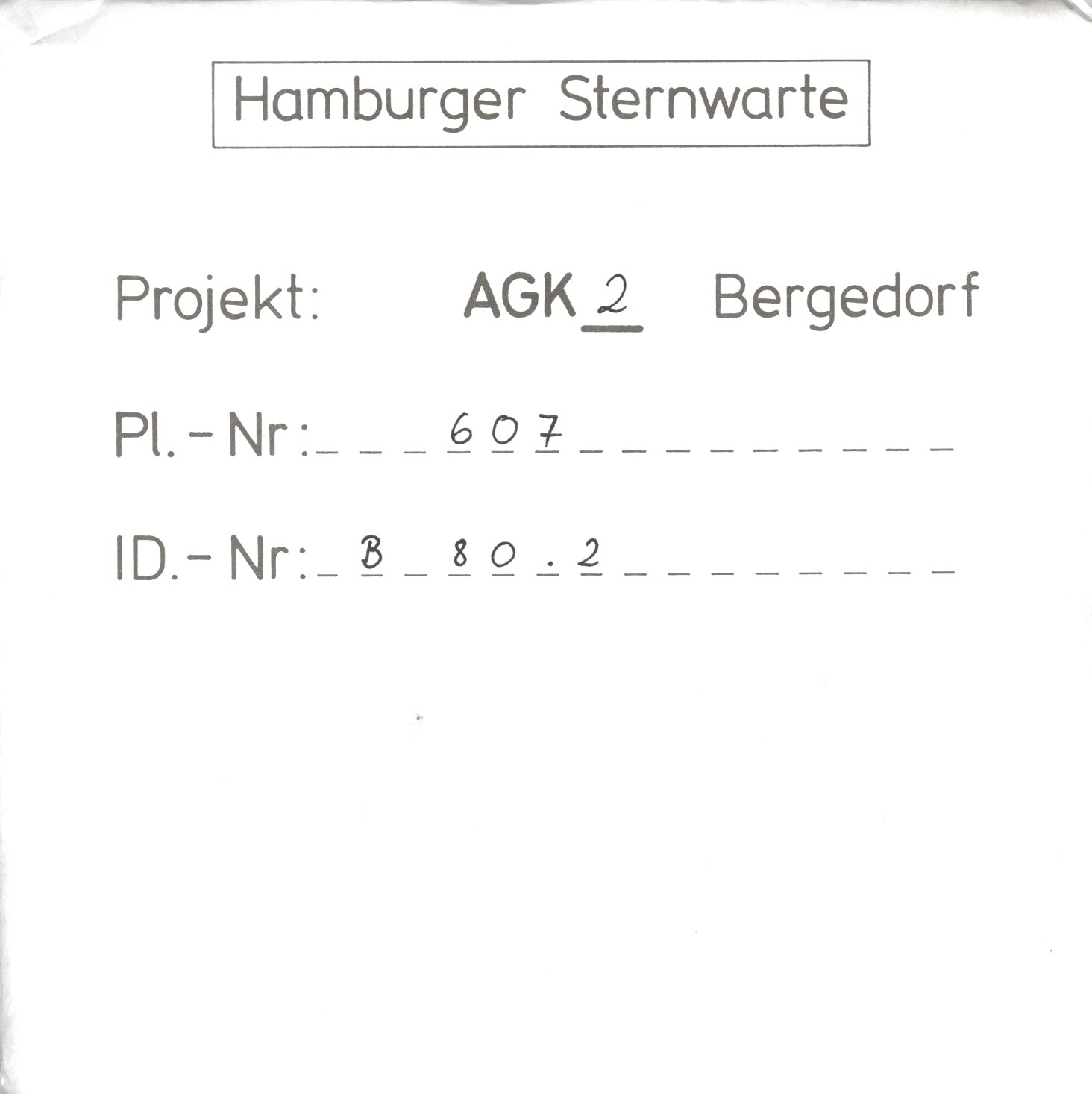 Plate envelope