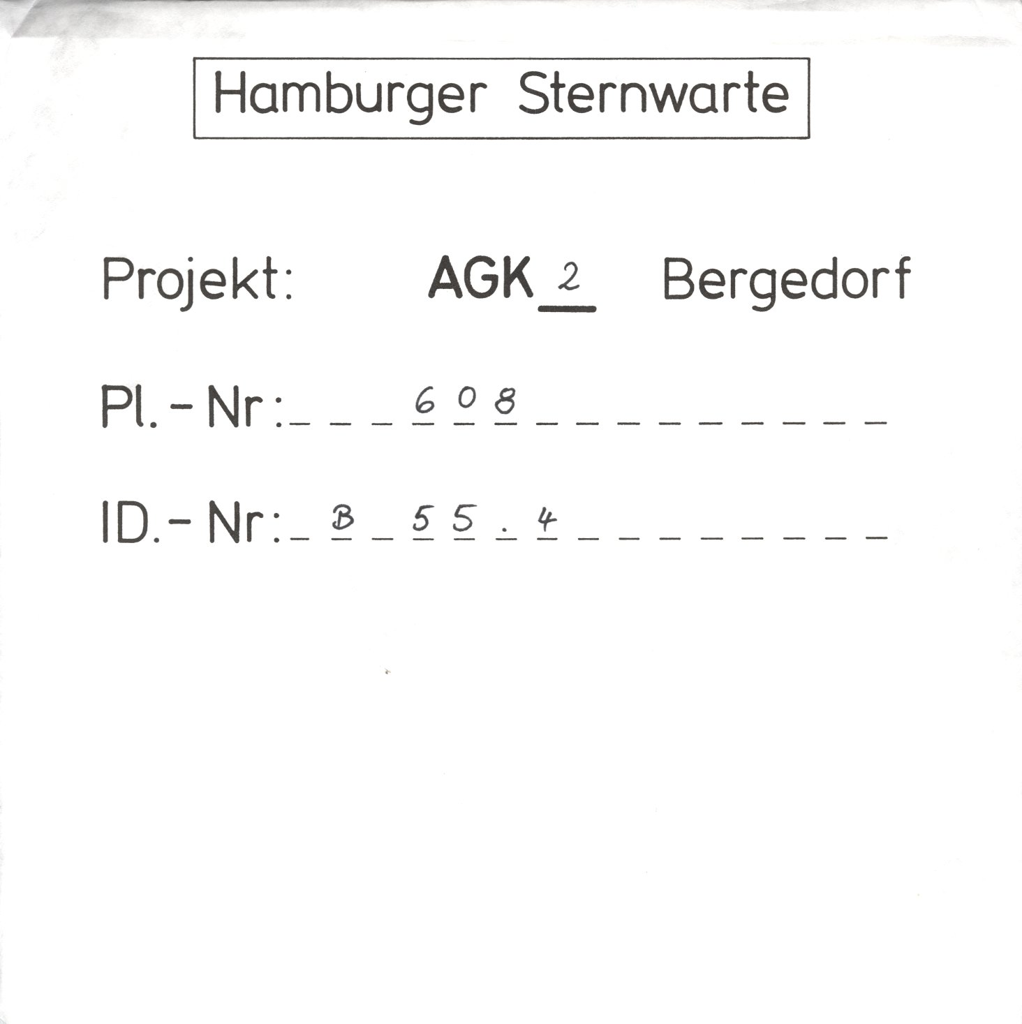 Plate envelope