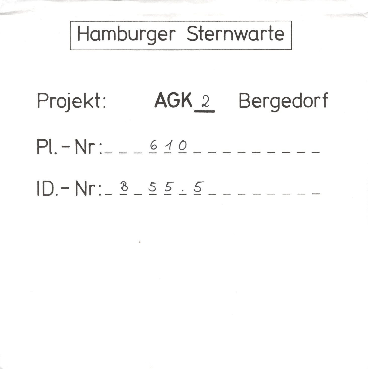 Plate envelope