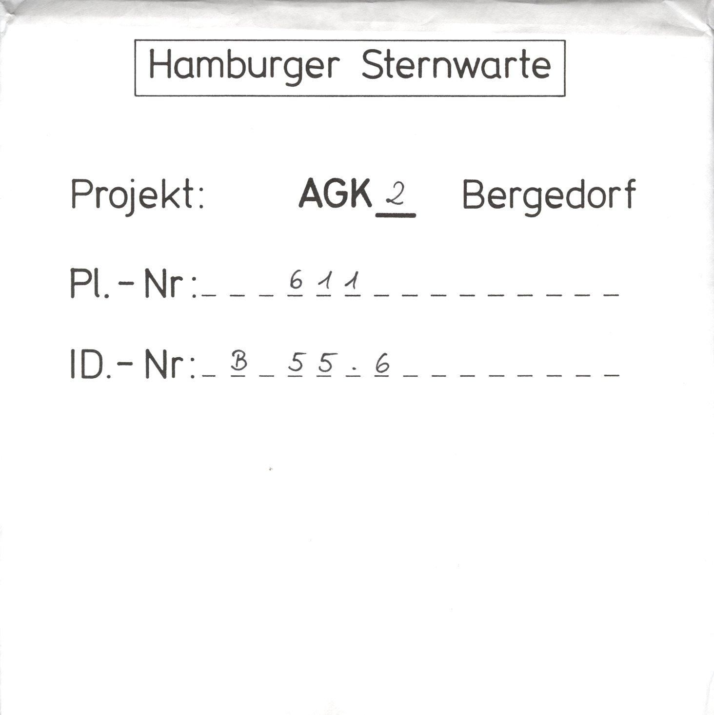 Plate envelope