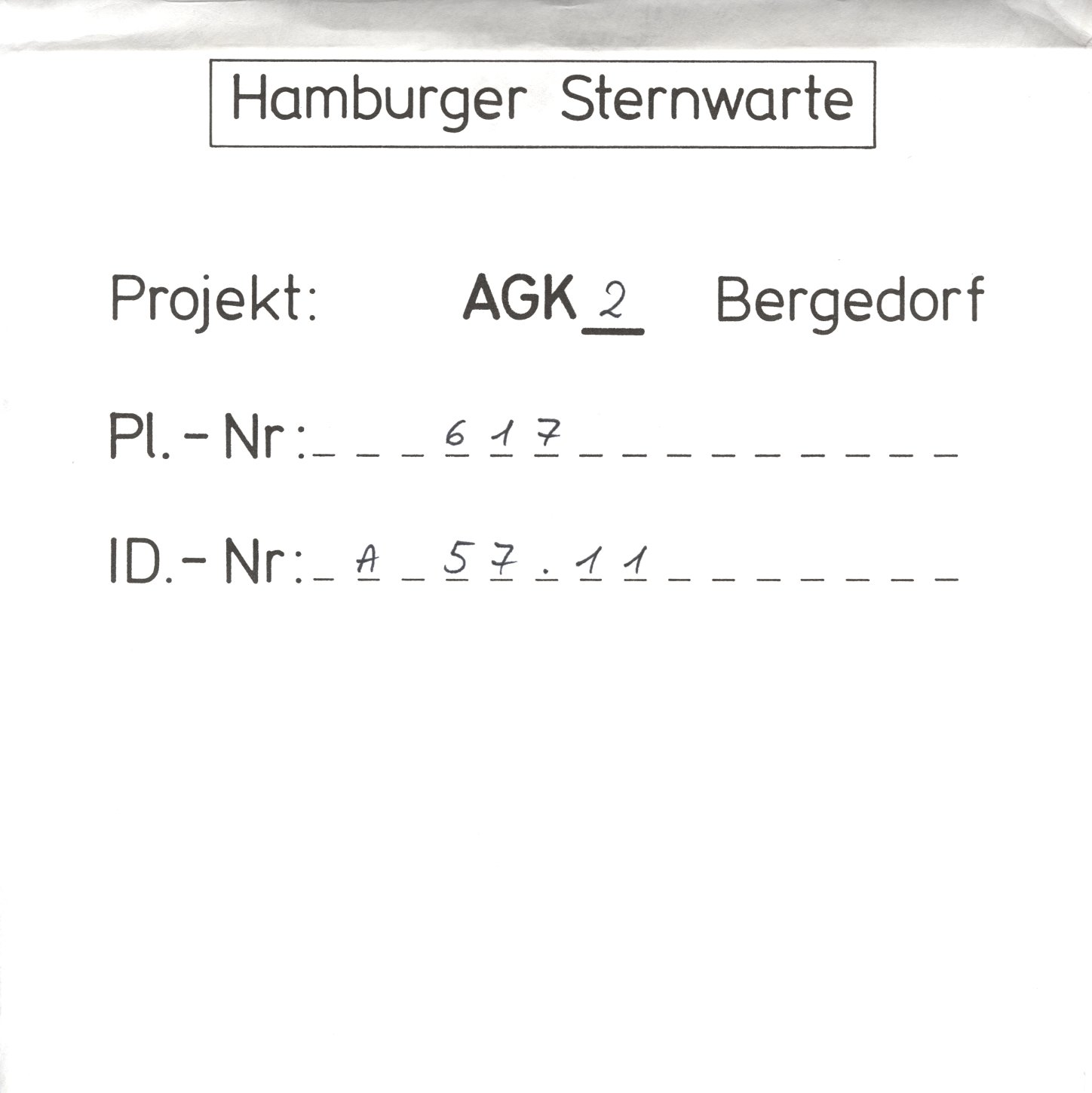 Plate envelope