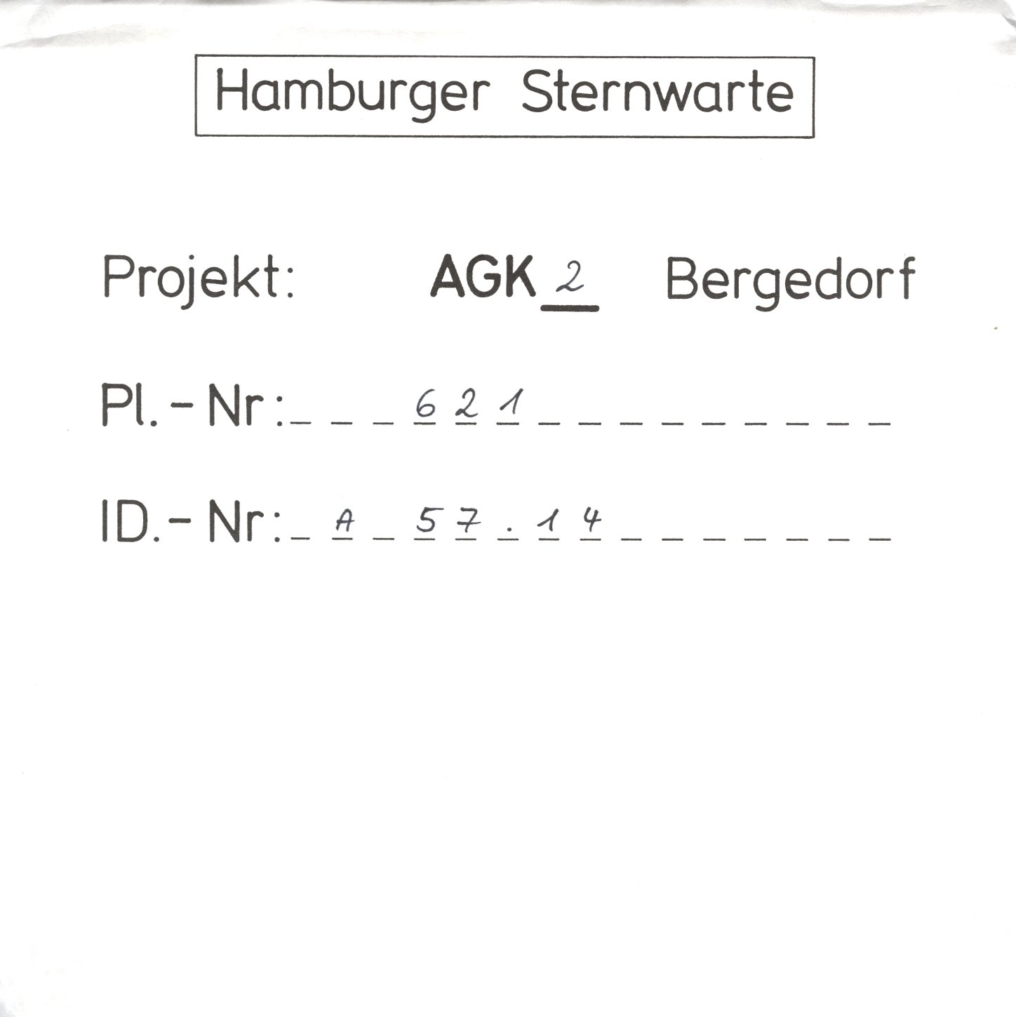 Plate envelope