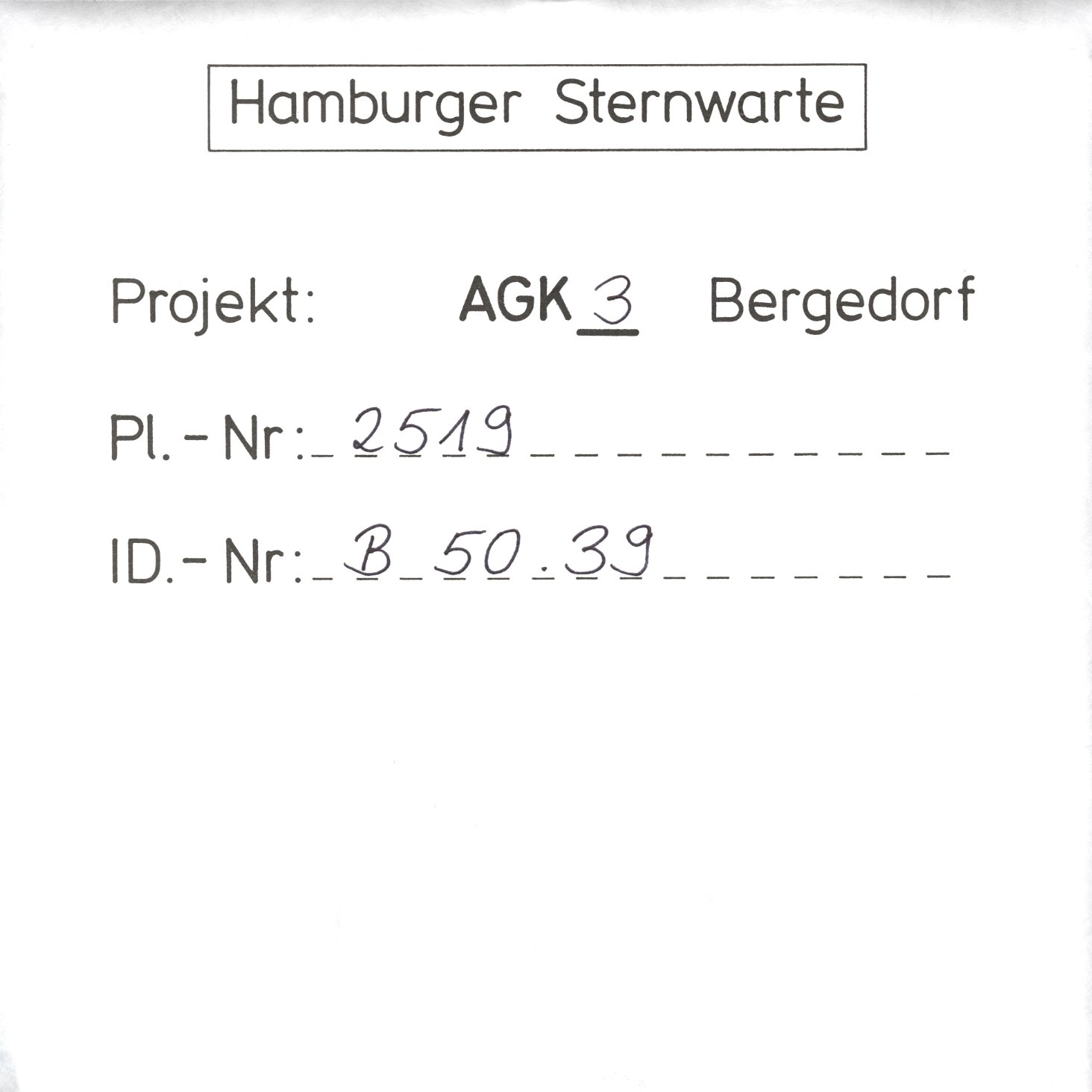 Plate envelope