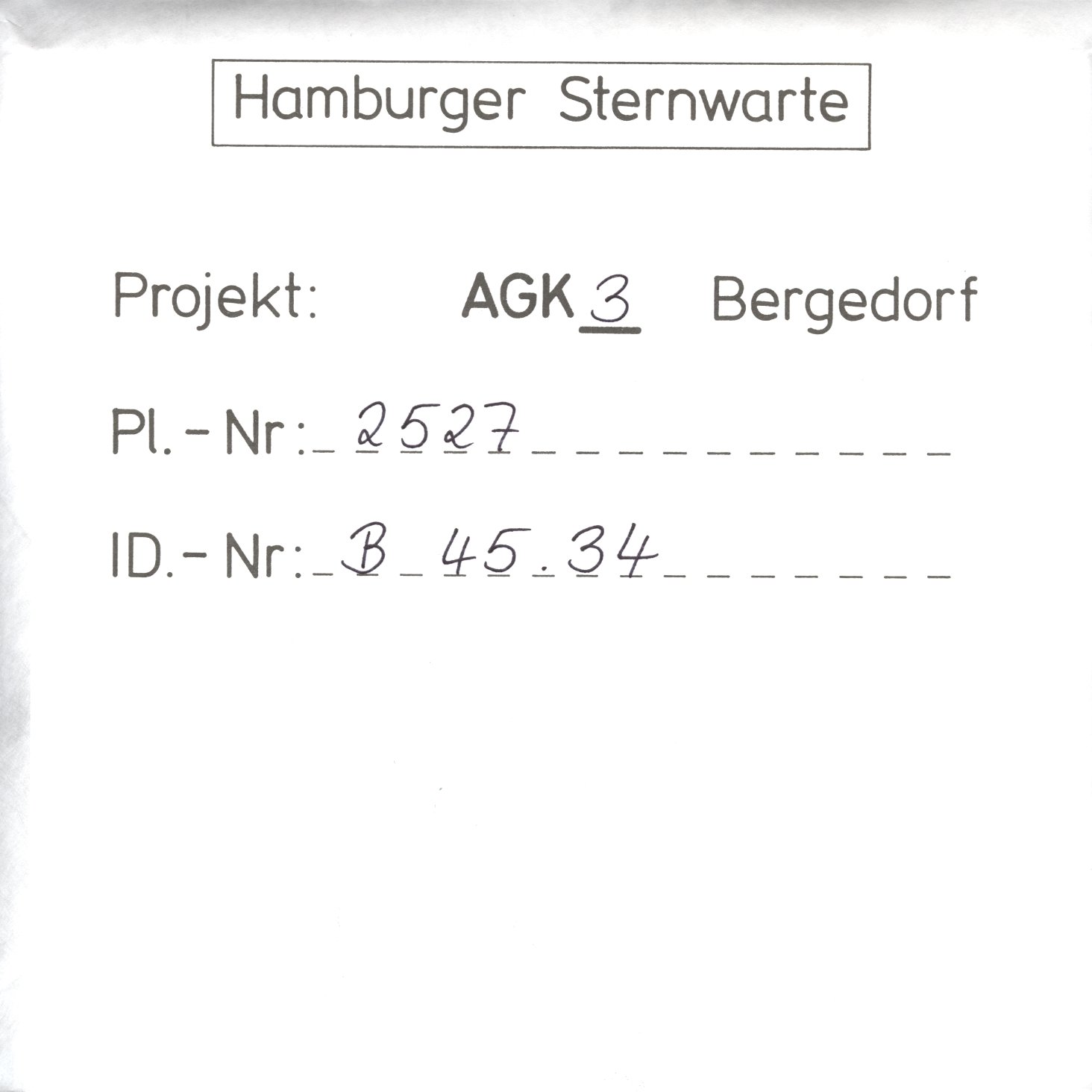 Plate envelope