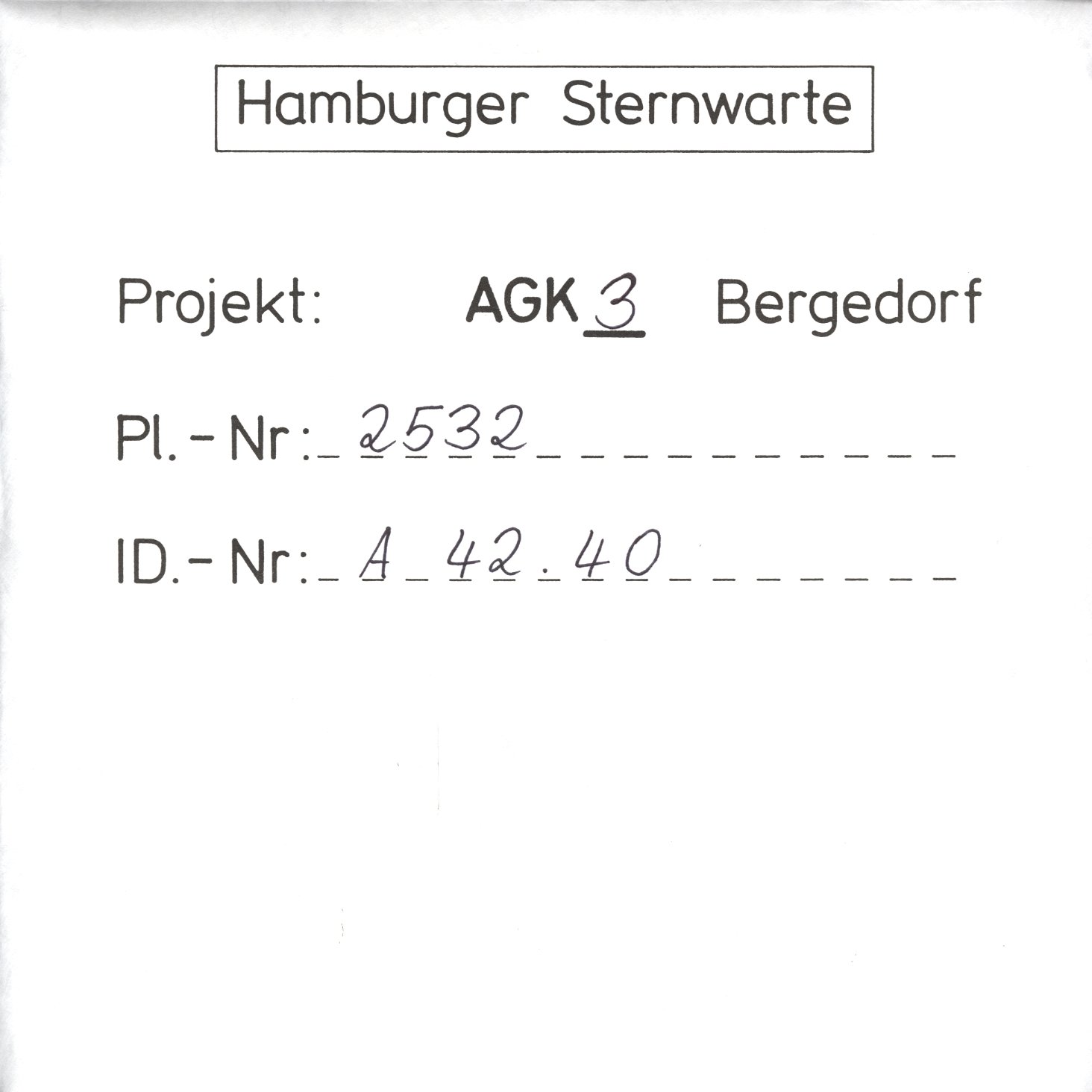 Plate envelope