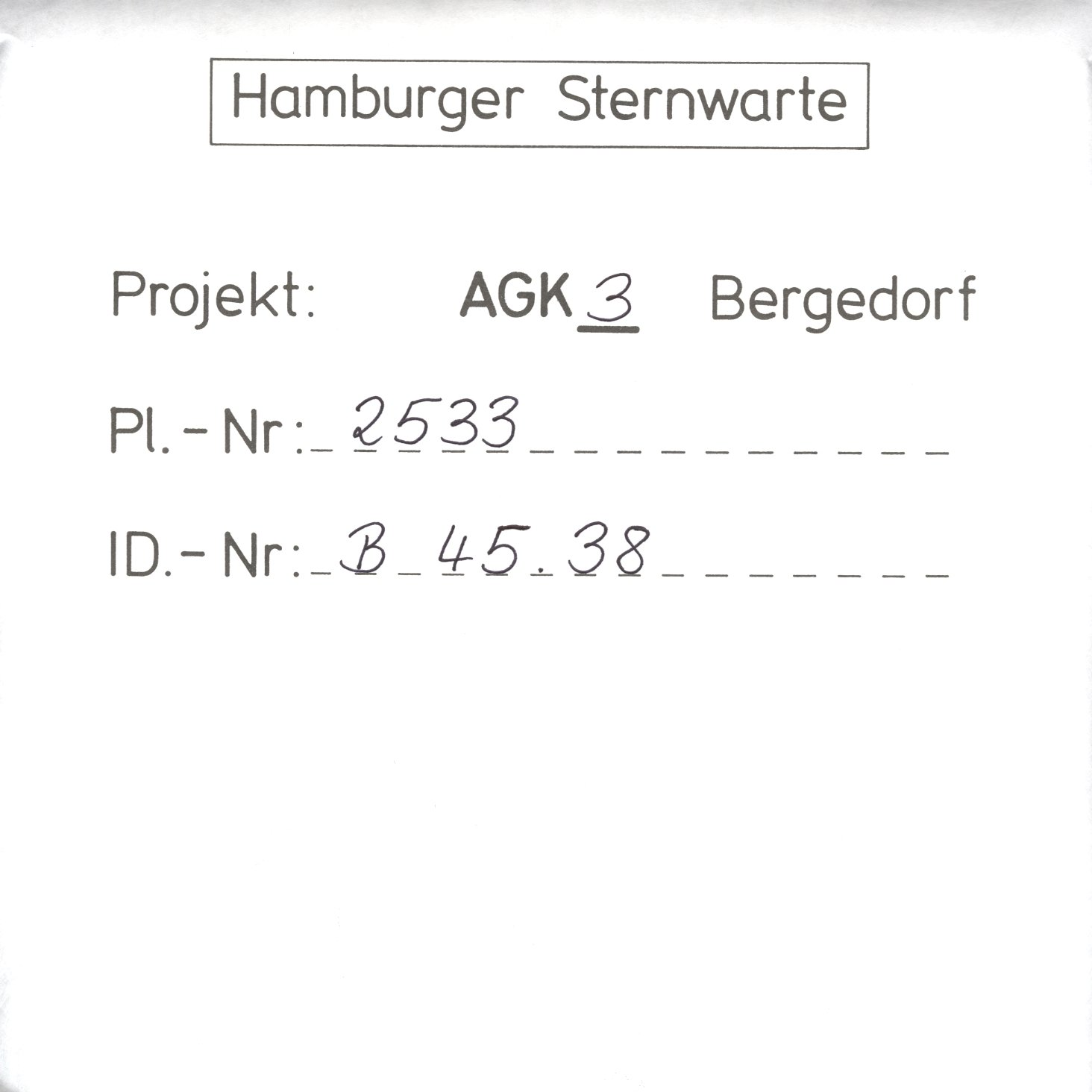 Plate envelope
