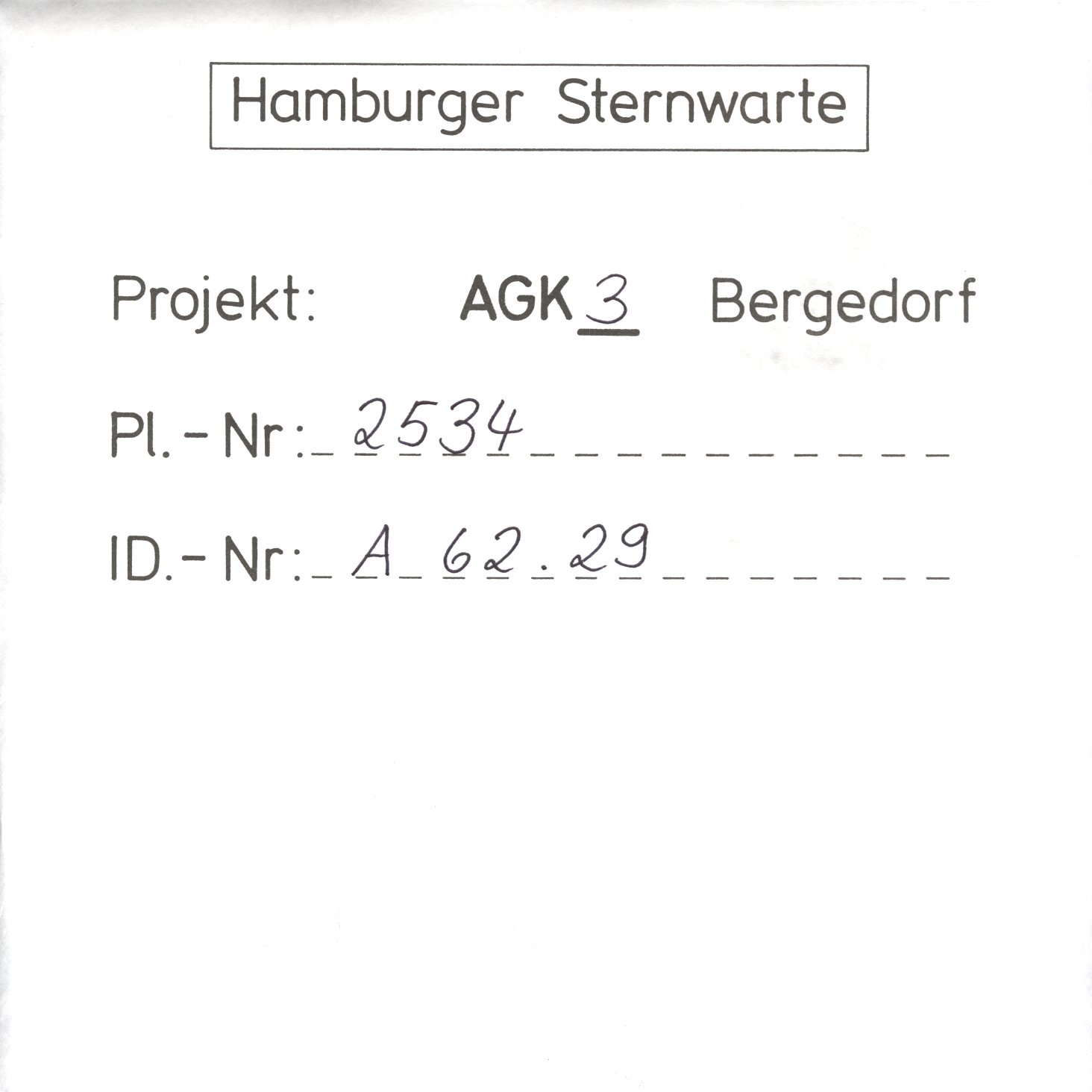 Plate envelope