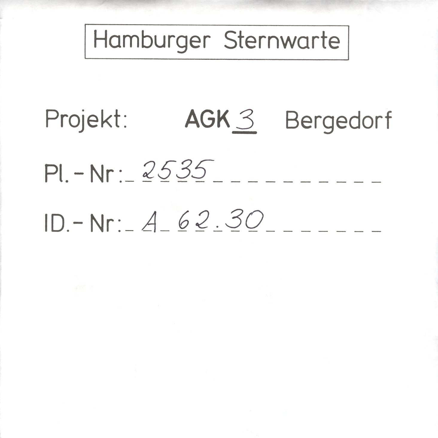 Plate envelope
